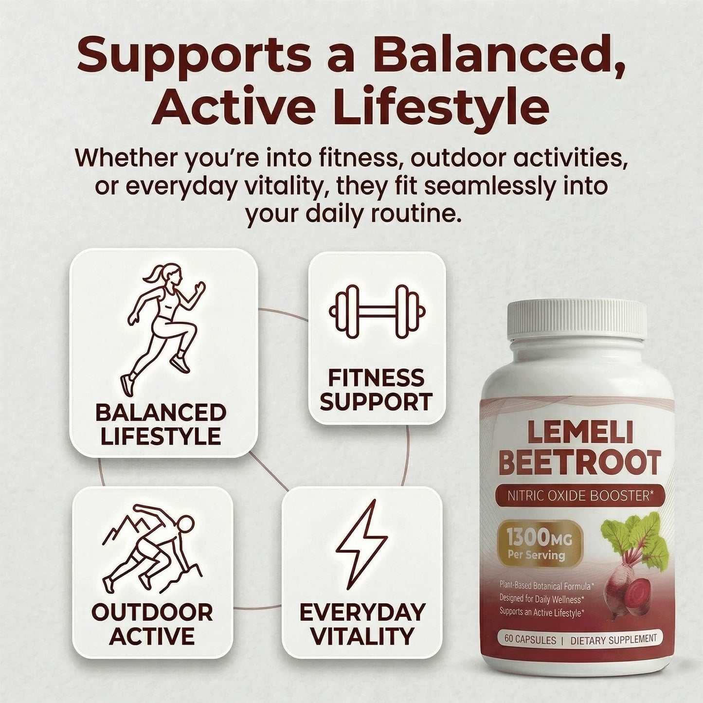 LEMEMI BEETROOT Beetroot Capsules, 60 Count