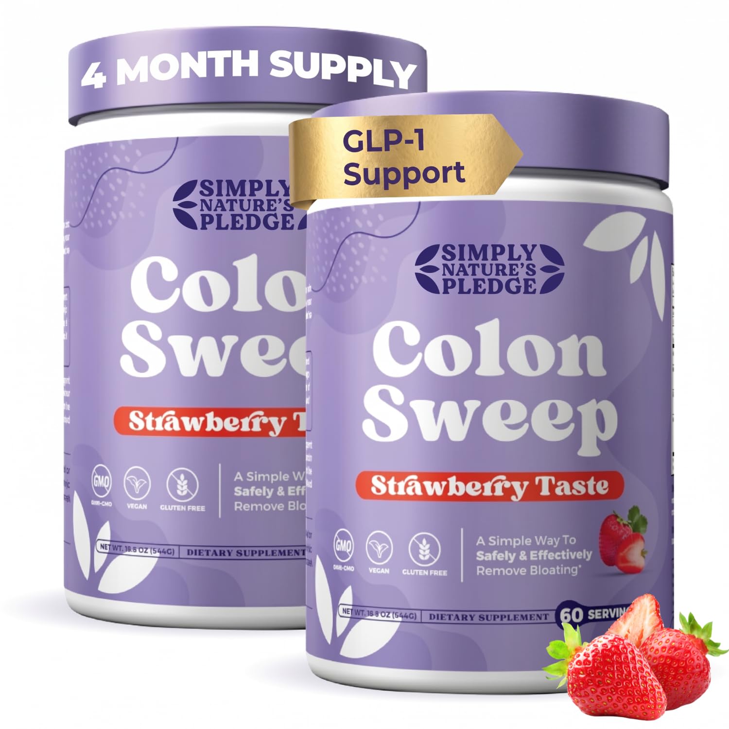 ColonSweep Strawberry Psyllium Husk Powder 32 oz