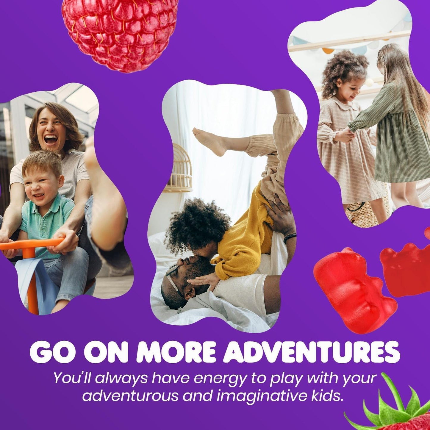 DR. MORITZ Sugar-Free Calm Magnesium Gummies - Magnesium Citrate - Raspberry Flavor - Non-GMO - 120 Gummies