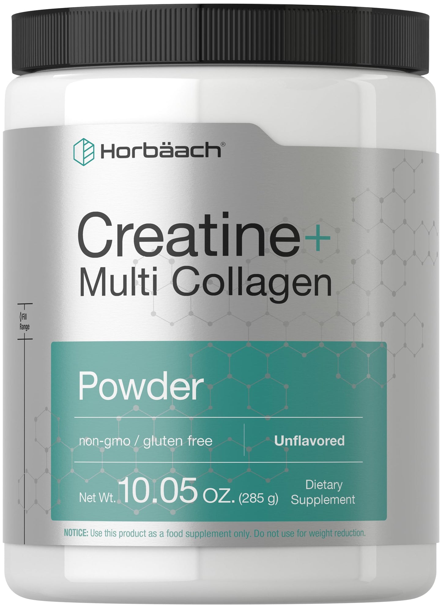 Horbäach Creatine Monohydrate Powder with Collagen and L-Taurine 10.05 oz