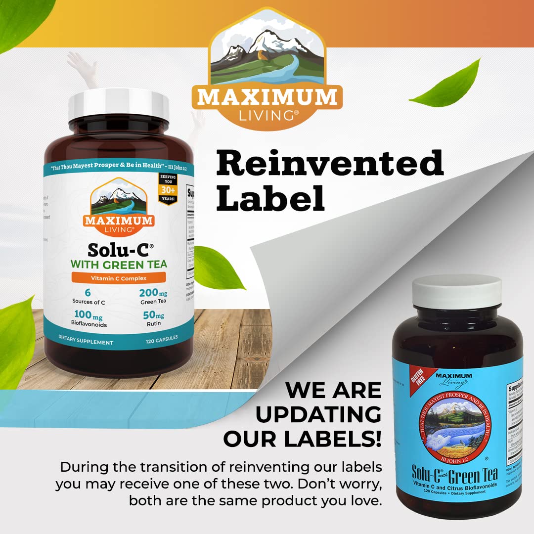 Maximum Living Solu-C with Green Tea Capsule, 120 Capsules