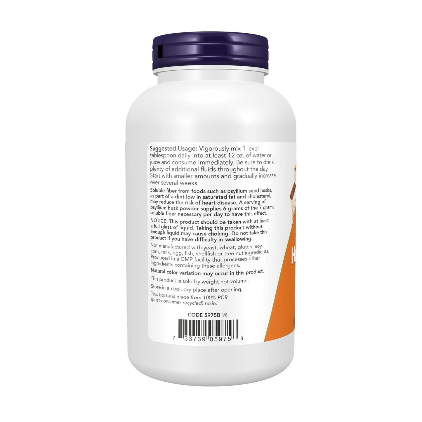 NOW Foods Psyllium Husk Powder, Non-GMO Project Verified, 12-Ounce