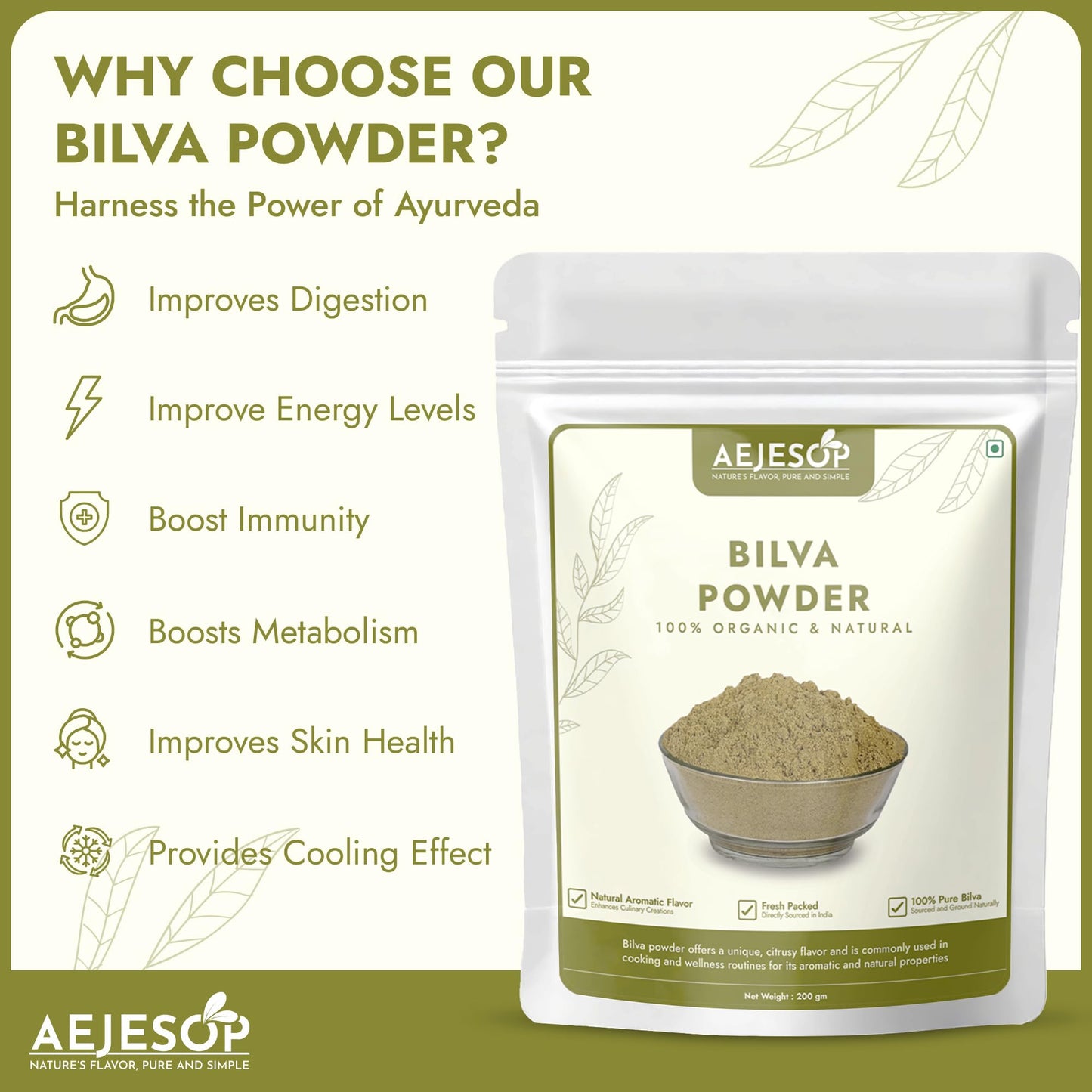 AEJESOP Bilva Leaf Powder 7 oz