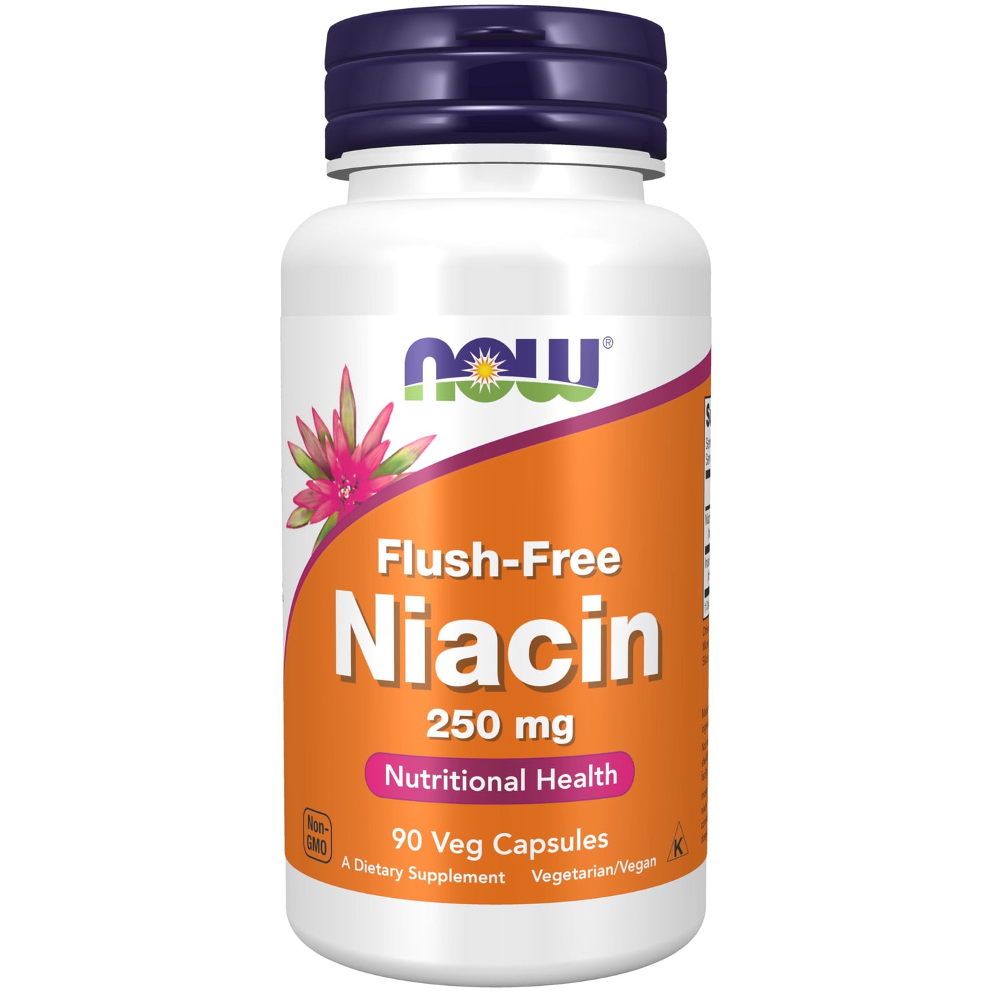 NOW Foods Niacin (Vitamin B-3) 250 mg Flush-Free Capsules, 90 Count
