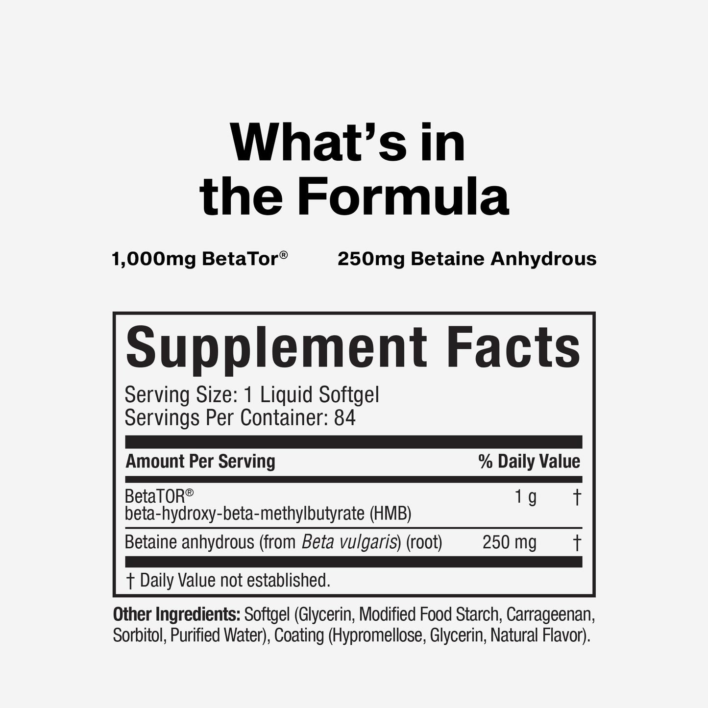MuscleTech HMB Supplements 1000mg Clear Muscle Softgels 84 Count
