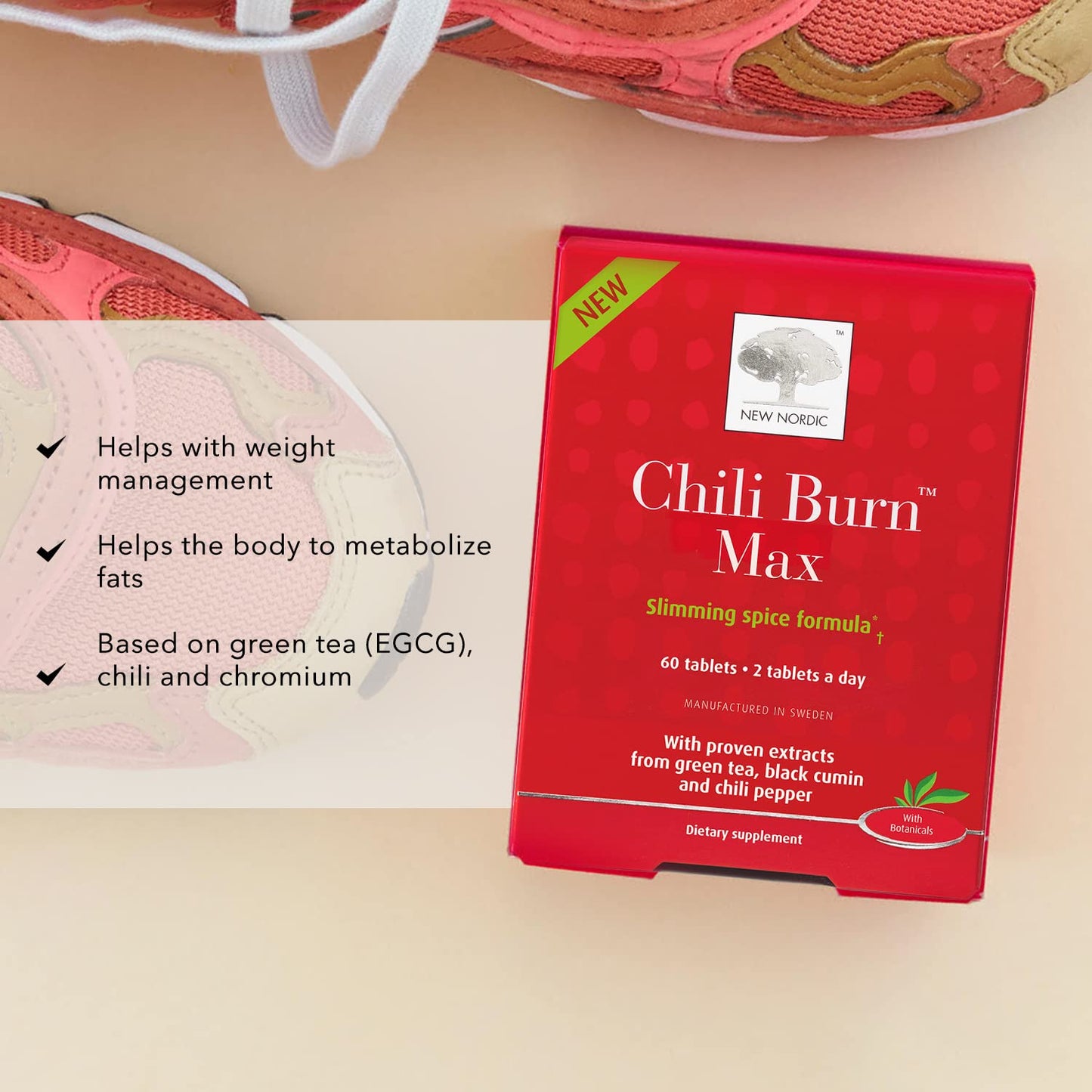 NEW NORDIC Chili Burn Max 60 Tablets