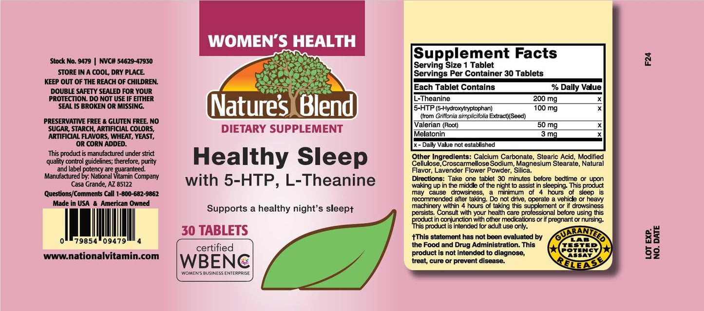 Nature's Blend Healthy Sleep Tablet, 30 Tablets