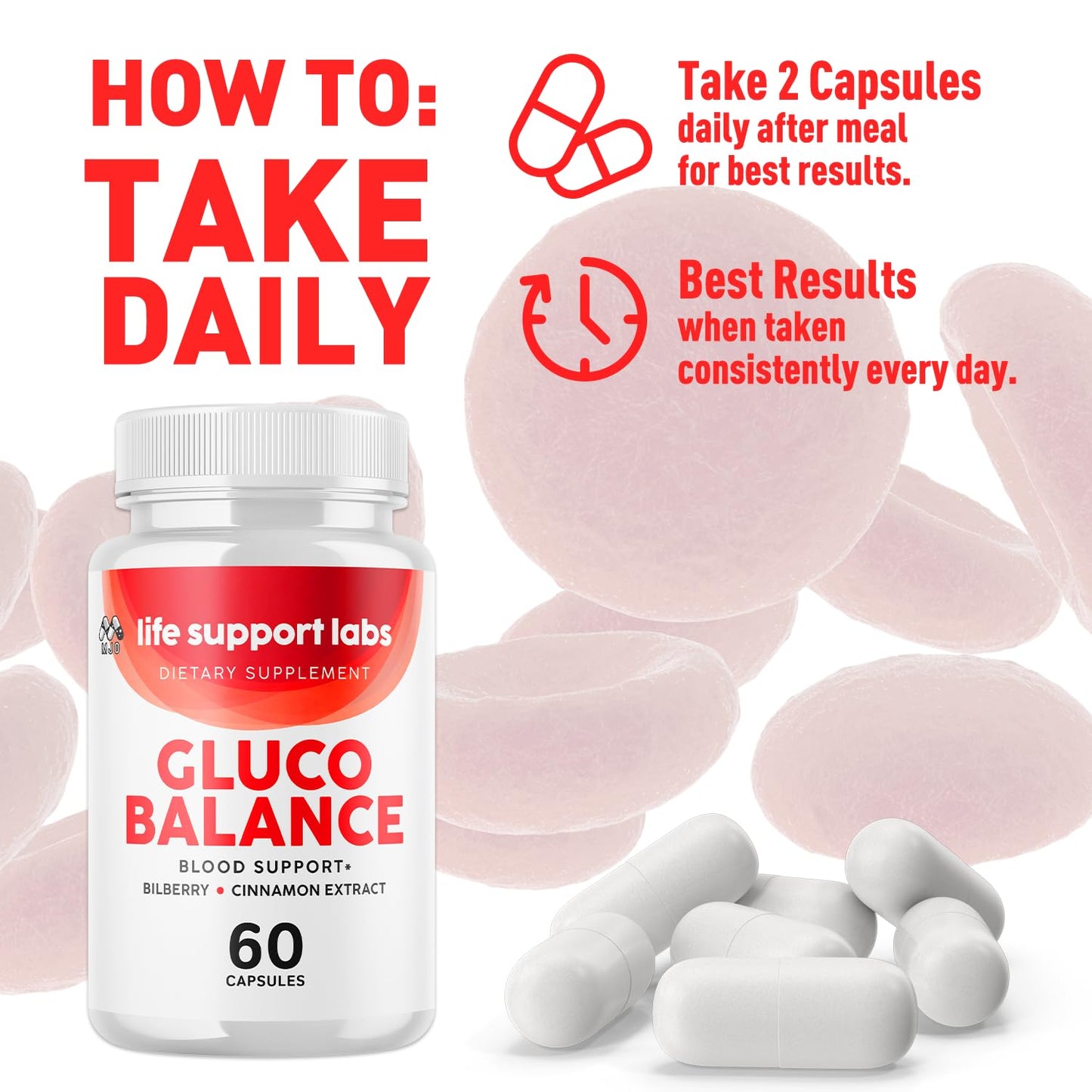 MJO Life Support Labs Blood Health Capsules, 120 Capsules