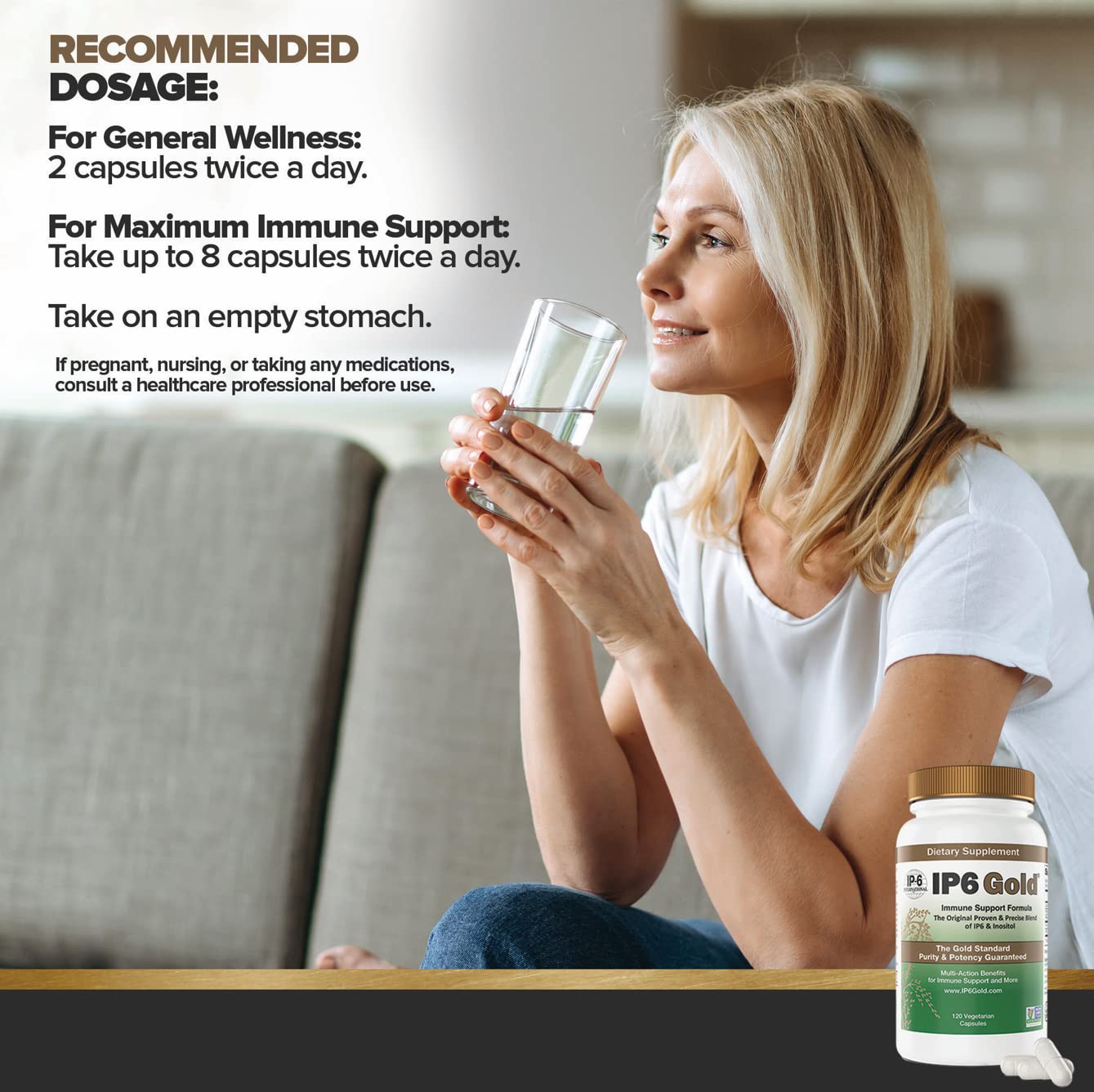 IP6 Gold Immune Support Formula Capsules 120