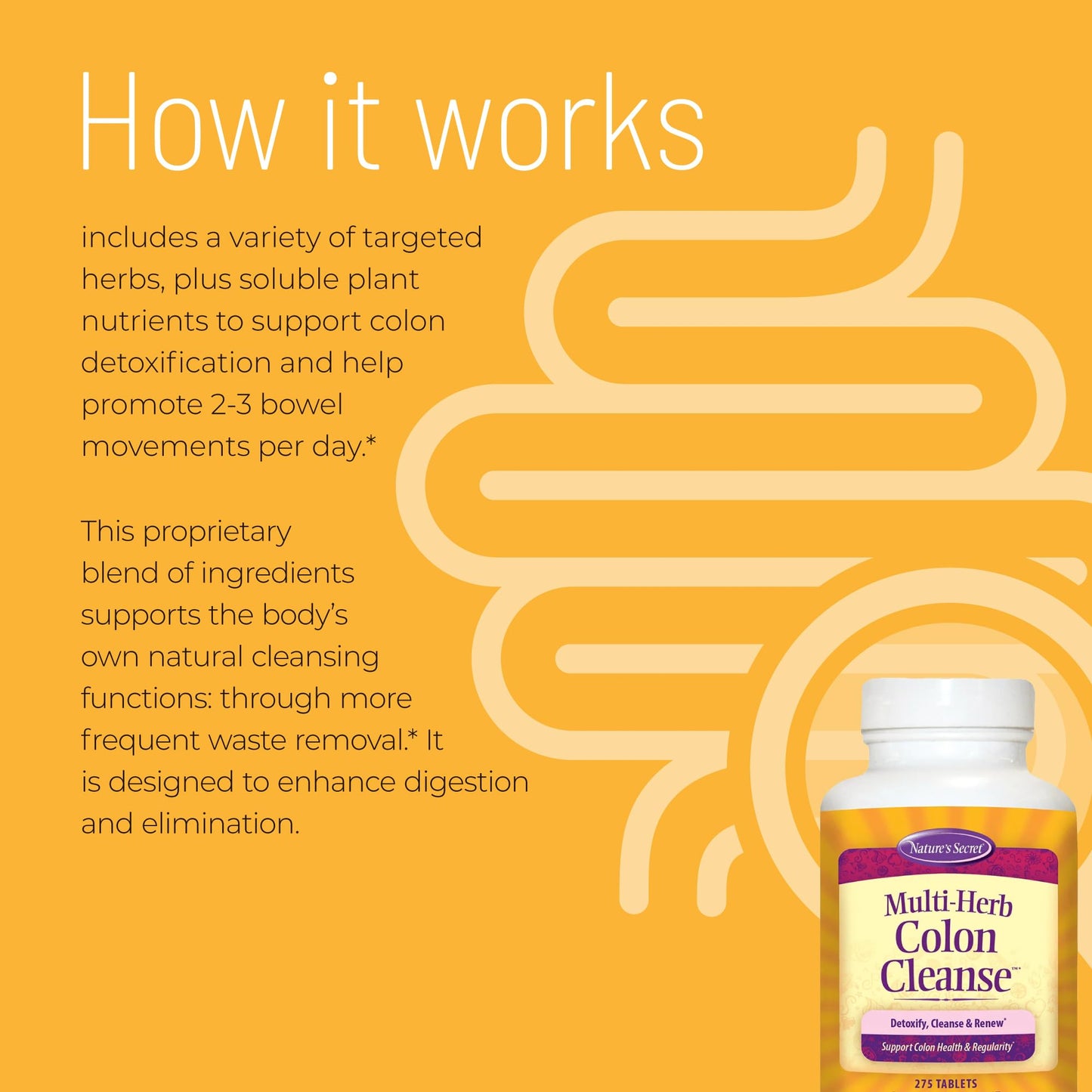 Nature's Secret Multi Herb Digestion & Detox Support Tablets, 275 Count