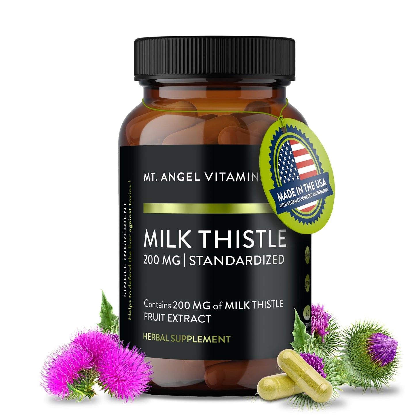 Mt. Angel Vitamins Milk Thistle Capsules 60 Count
