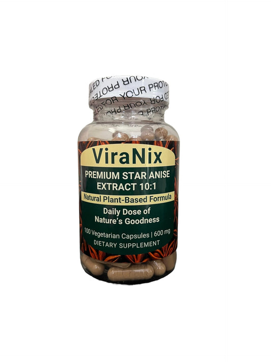 Generic MAD Naturals Premium Star Anise 10:1 Extract 600mg per Capsule, 100 Capsules