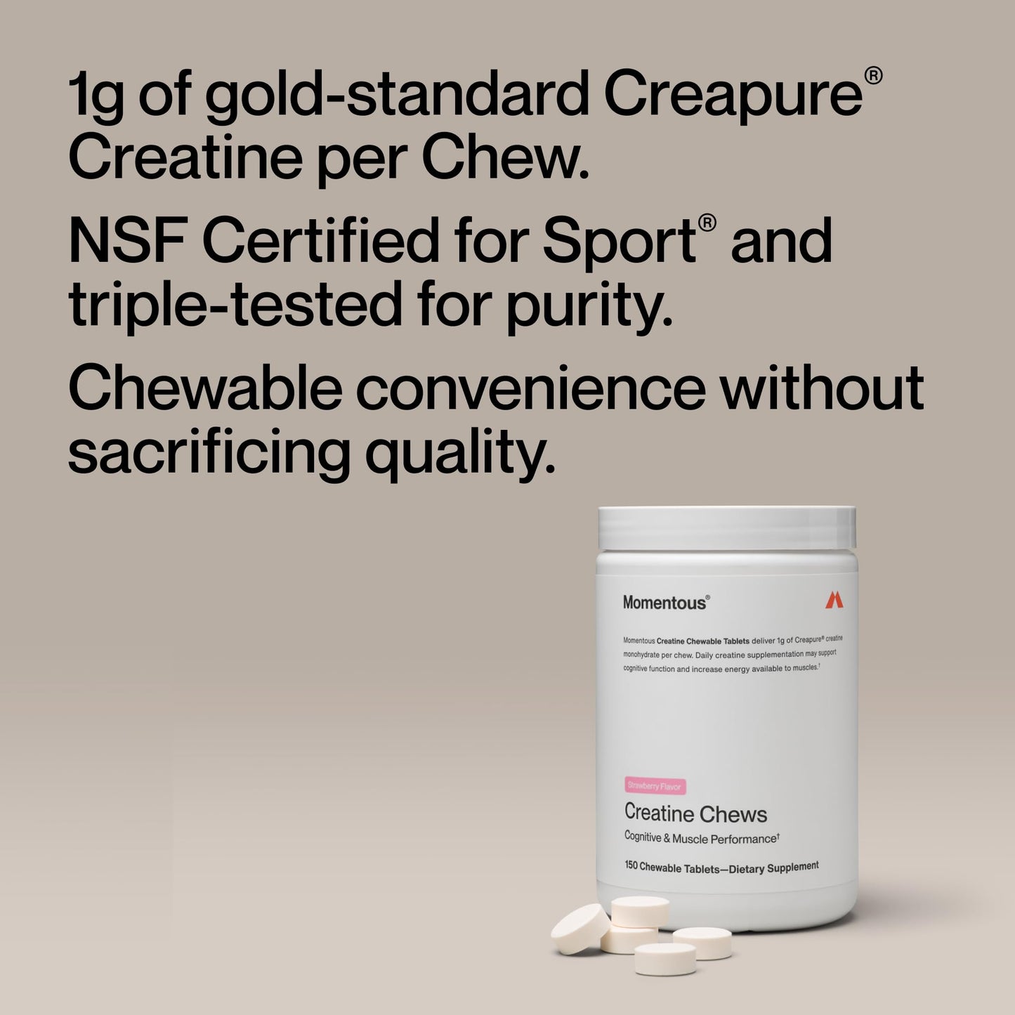Momentous Creatine Chews Tablet 150