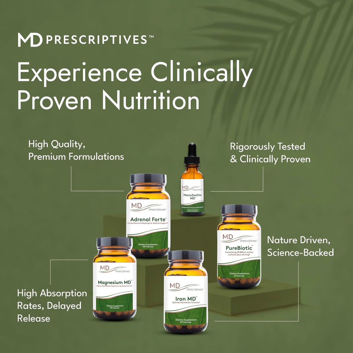 MD Prescriptives PureBiotic Probiotic Dietary Supplement for Digestive & Gut Health 60 Capsules