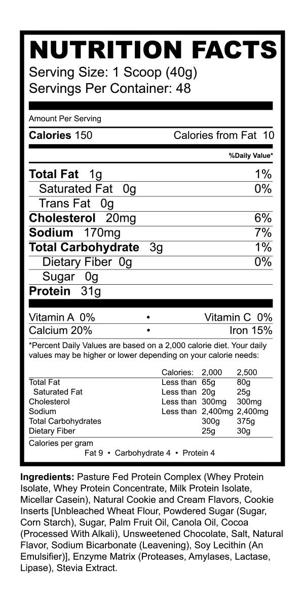 BioHealth Nutrition Precision Blend Cookies and Cream Whey Protein Powder, Time Release Protein Blend, 2 lb