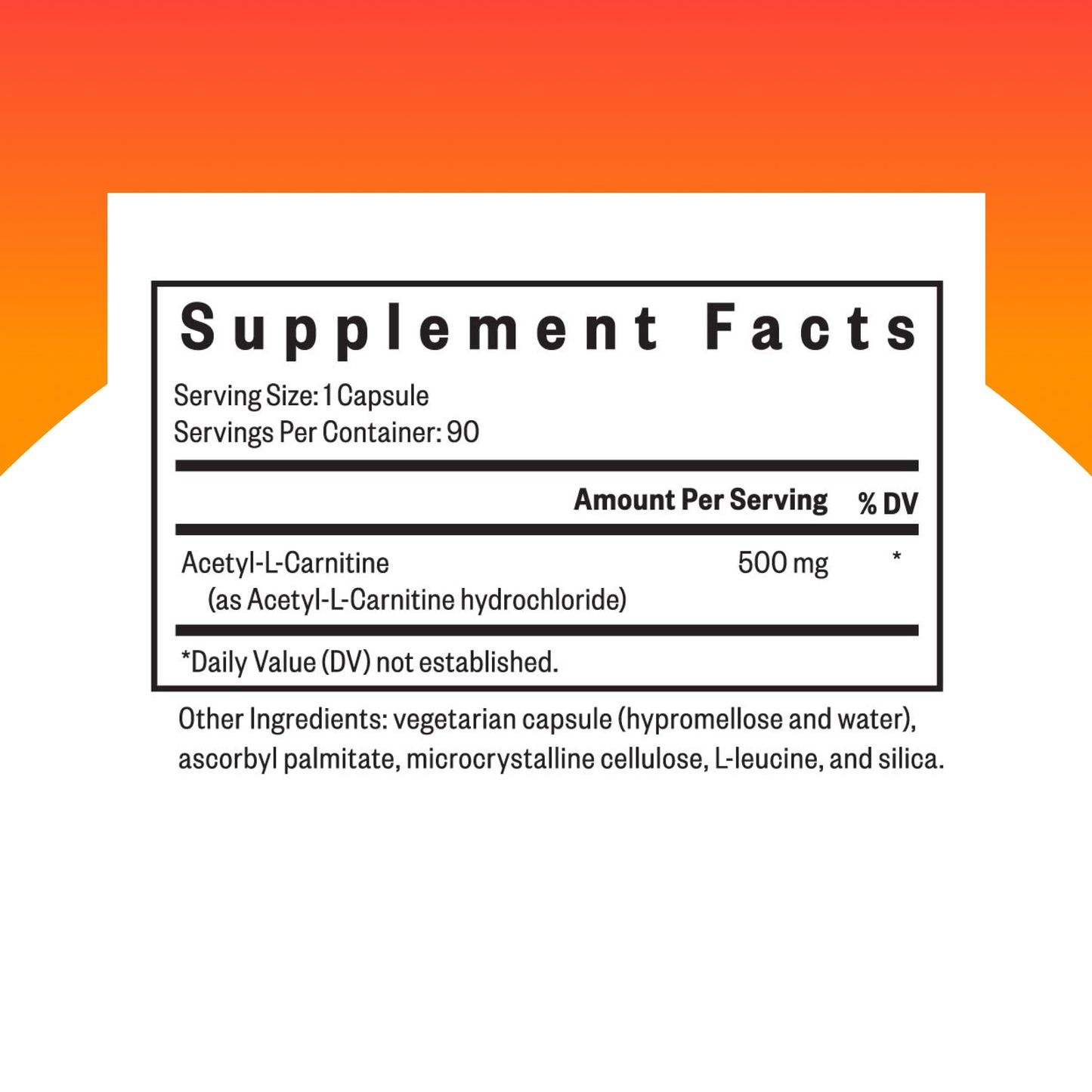 Seeking Health Acetyl-L-Carnitine 500 mg, 90 Capsules
