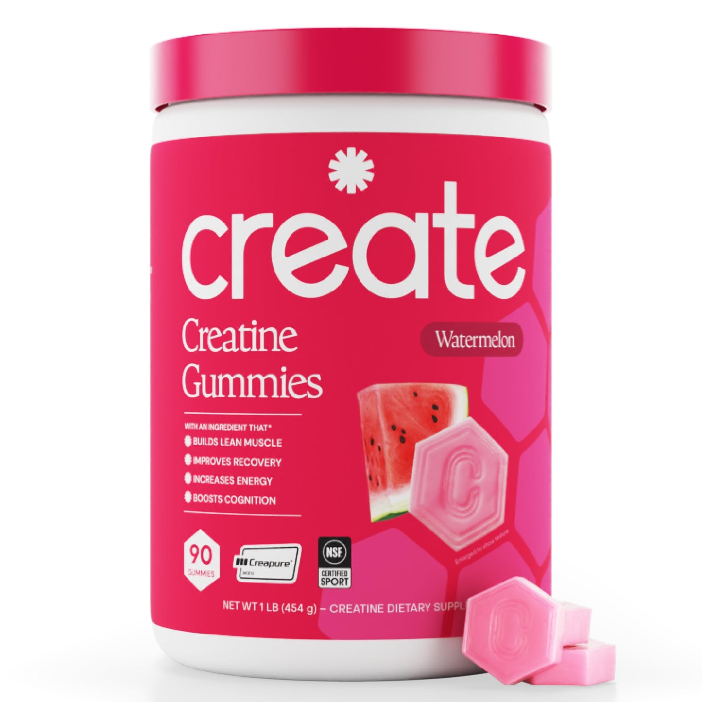 Create Creatine Monohydrate Gummies, 90 Count