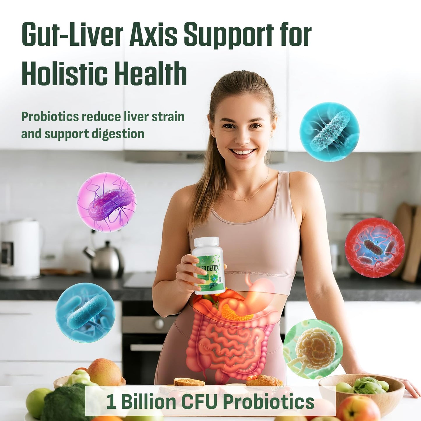 ThrivyThystle Liver Detox & Repair – 23-in-1 Herbal Liver Support Milk Thistle Supplement - TUDCA, NAC, Chanca Piedra, Artichoke, Beet Root – Supports Liver & Gut Health 60 Capsules