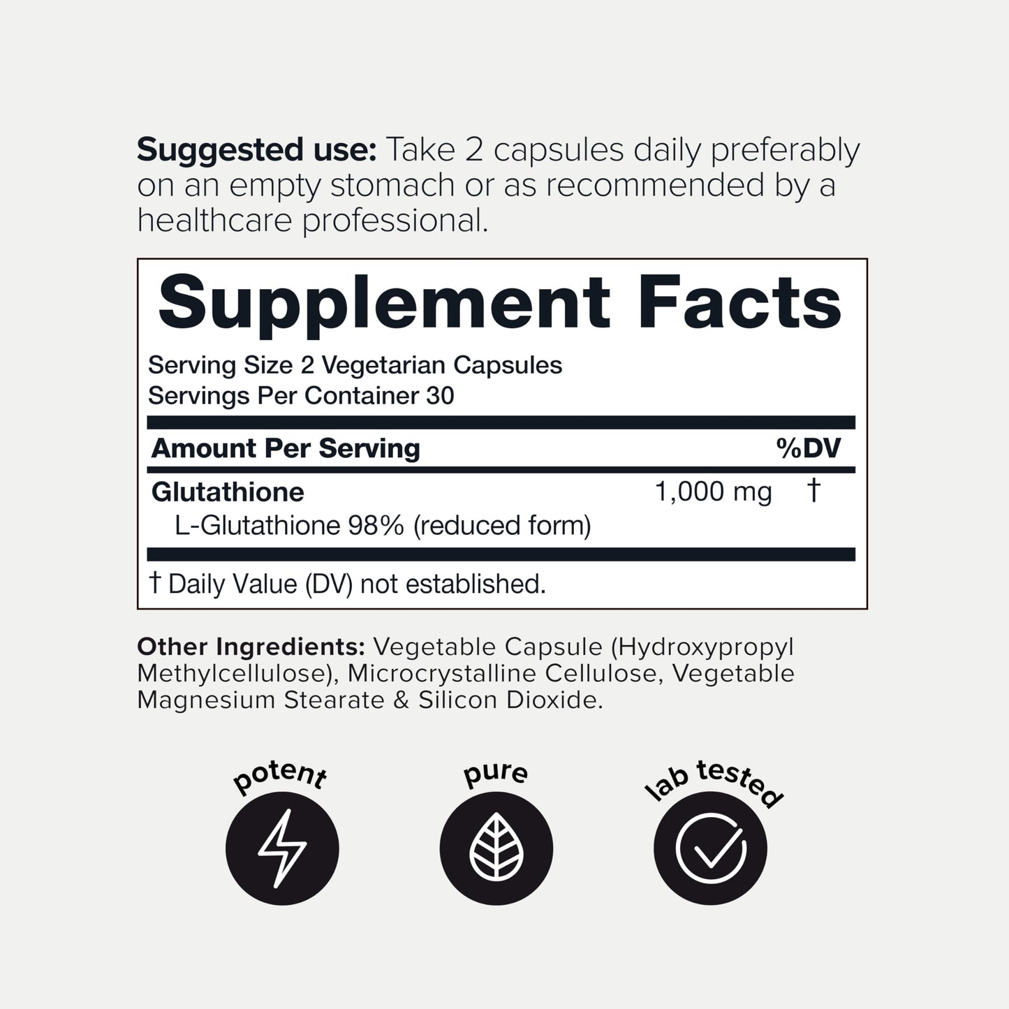 Toniiq Glutathione 1000mg Capsule, 60 Count