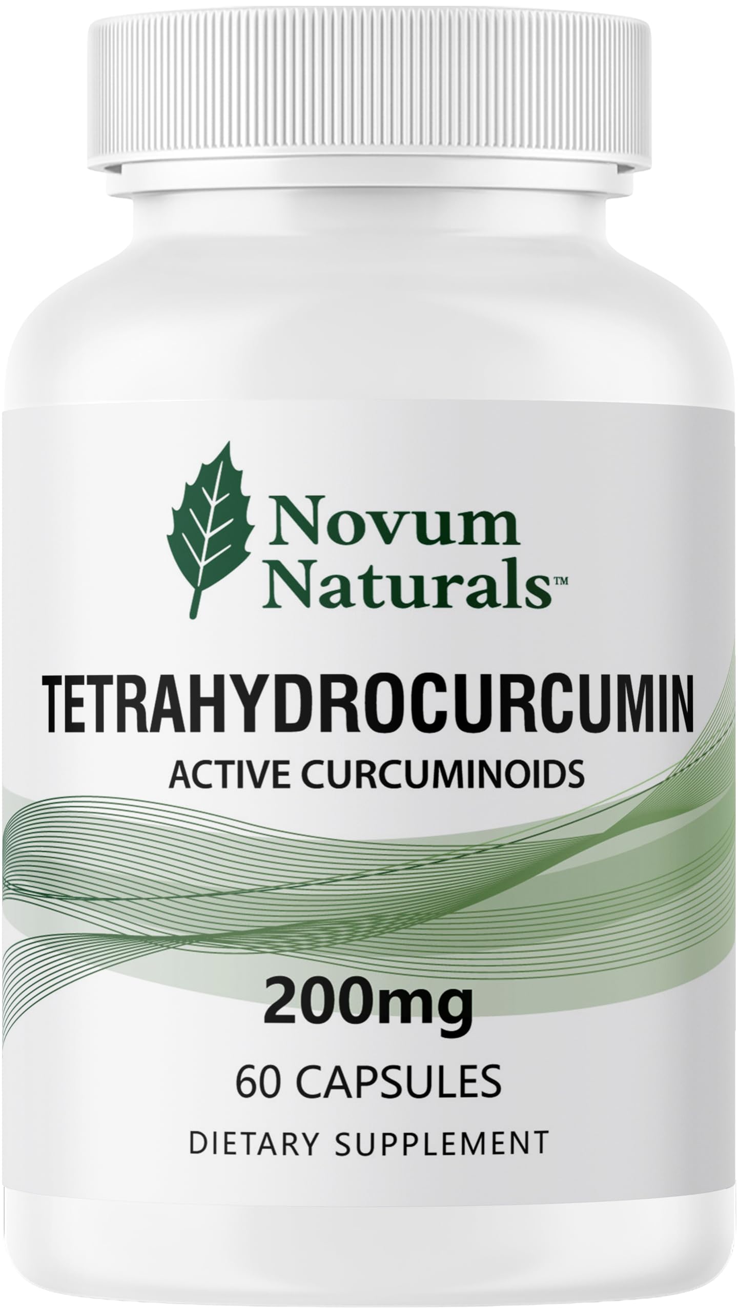 Novum Naturals Tetrahydrocurcumin 200mg - 95% Tetrahydrocurcuminoids for Joint & Antioxidant Support - Curcumin Form with Superior Absorption to Turmeric - Vegan, Non-GMO, 60 Capsules