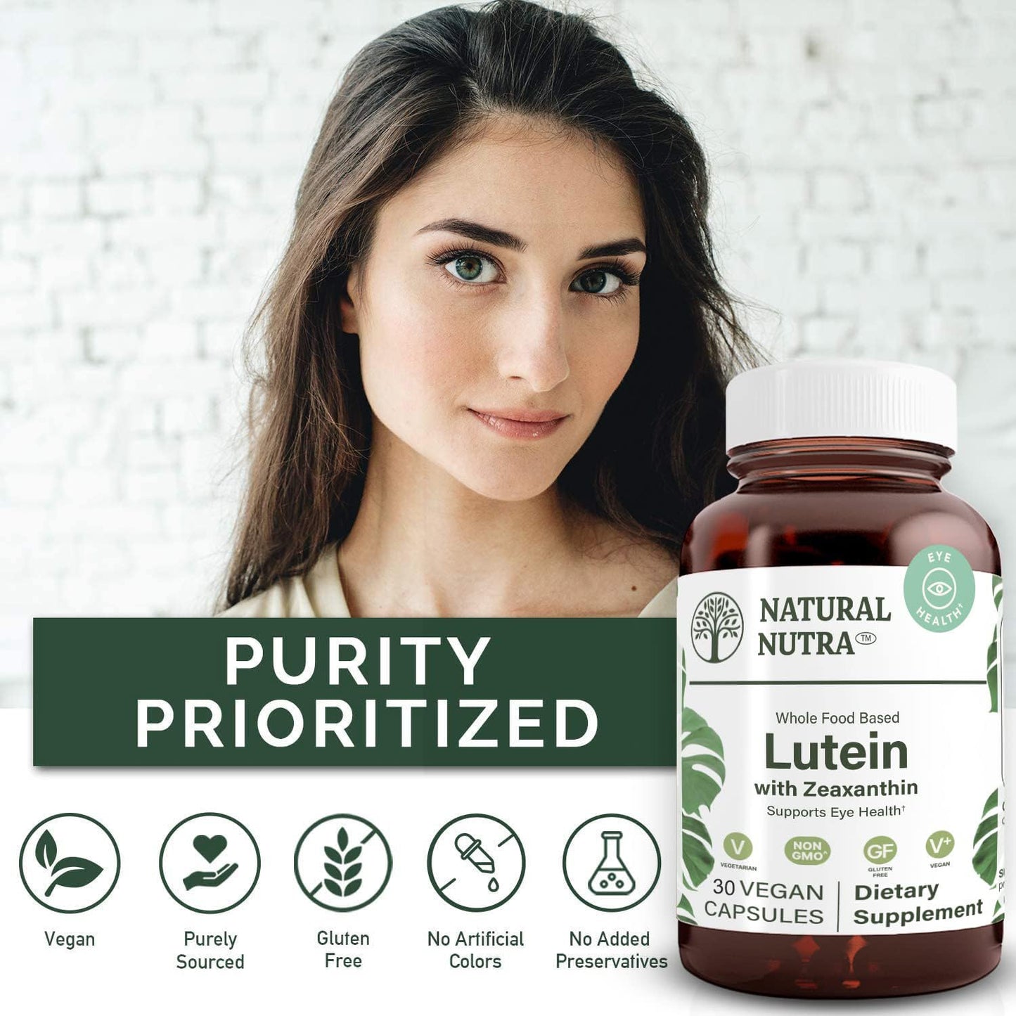 Natural Nutra Lutein and Zeaxanthin Supplement Capsule 30 Count