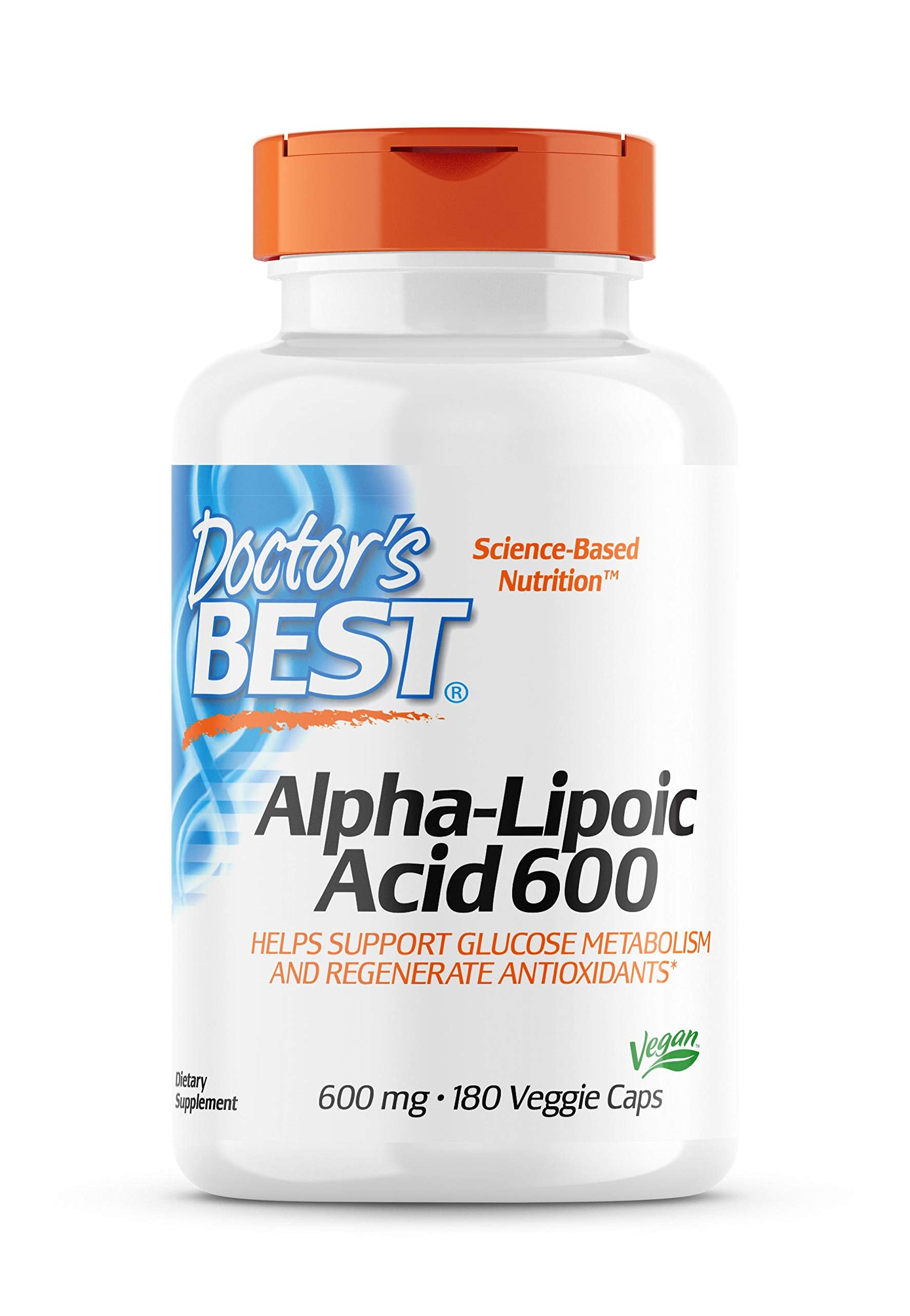 Doctor's Best Alpha-Lipoic Acid 600mg Capsule, 180 Capsules