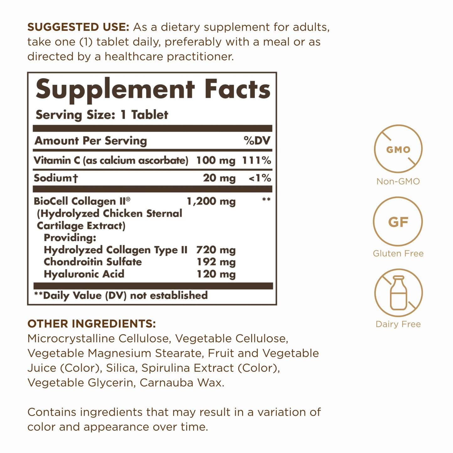 Solgar Collagen Hyaluronic Acid Complex Tablets 30
