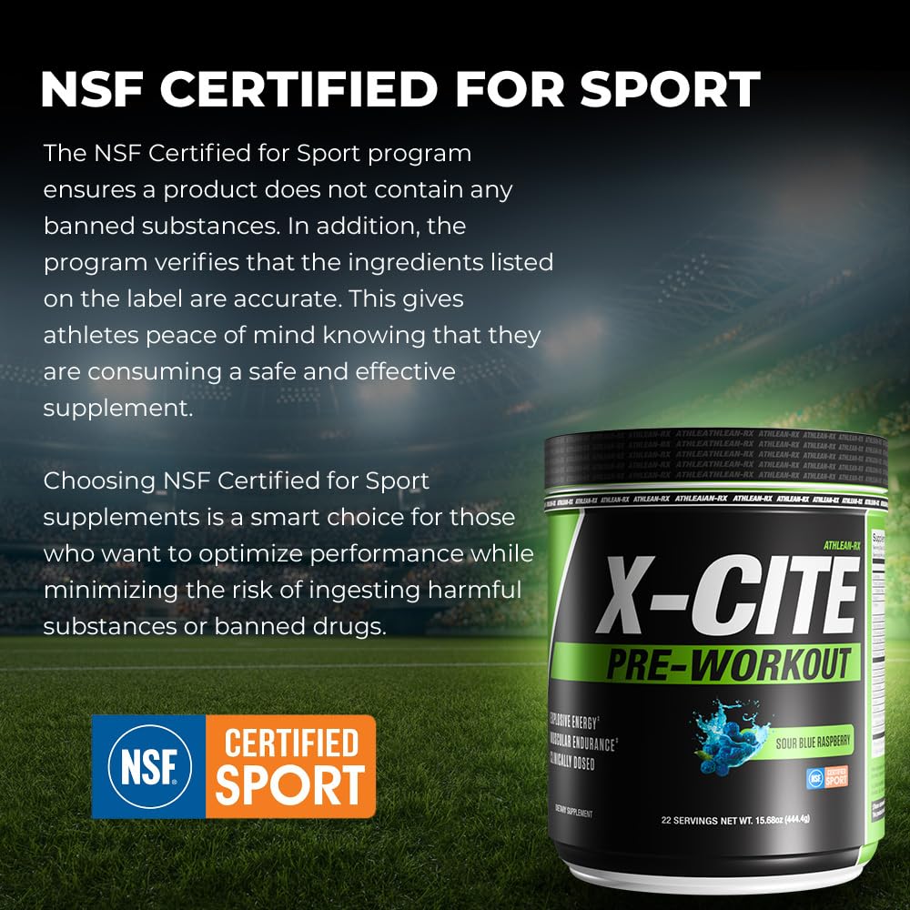 ATHLEAN-RX X-CITE Pre-Workout Powder 15.61 Ounce