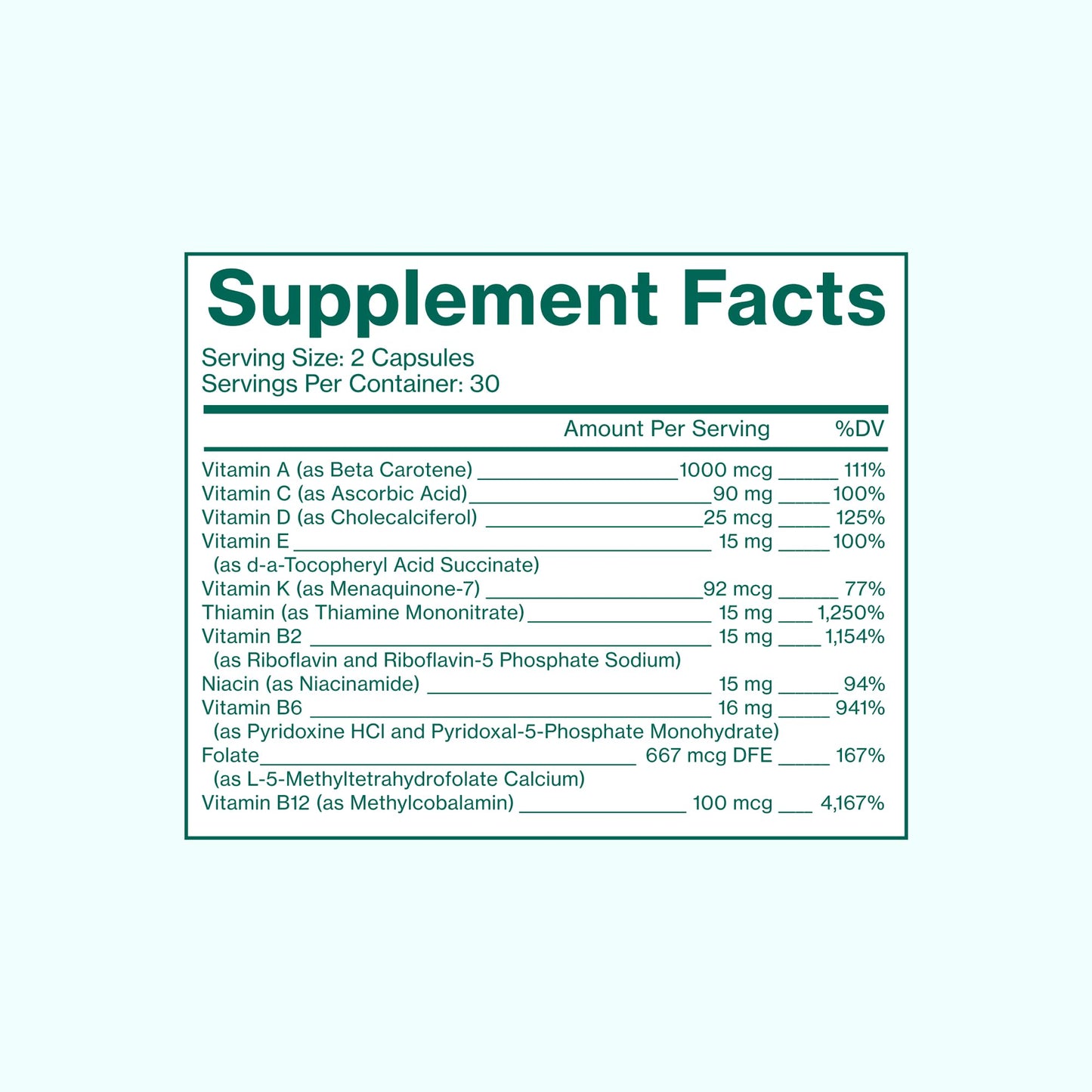 Love Wellness Daily Love Multivitamin & Big Brain Probiotics Capsule 30 Count