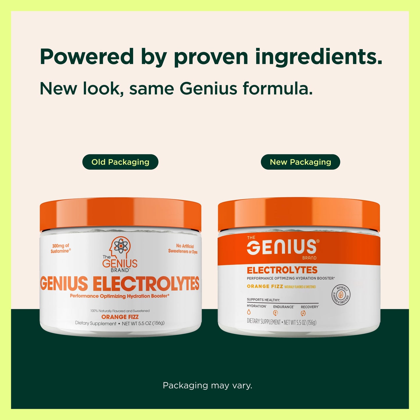 The Genius Brand Electrolytes Orange Fizz Powder 5.5 Ounce