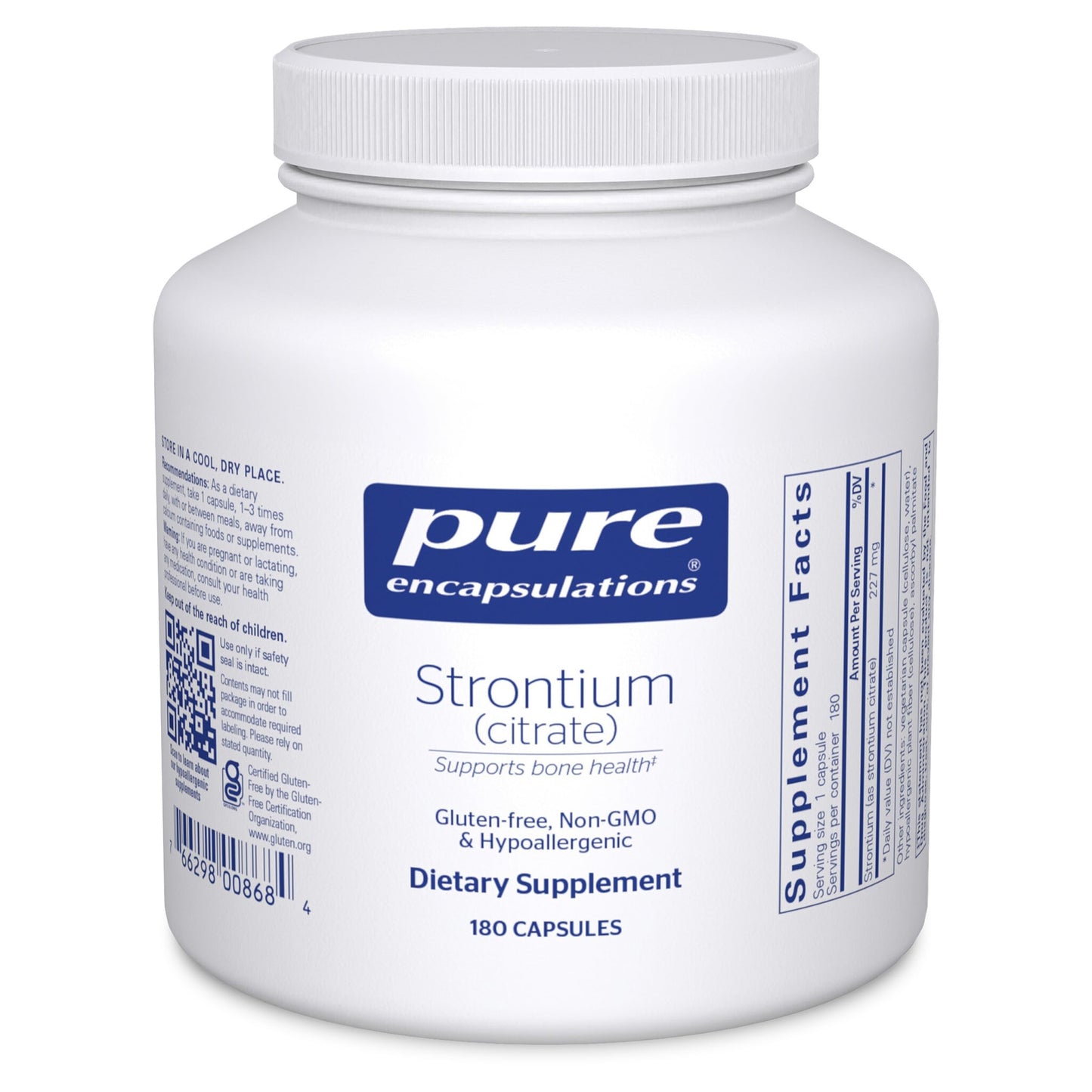 Pure Encapsulations Strontium (Citrate) Capsules, 180