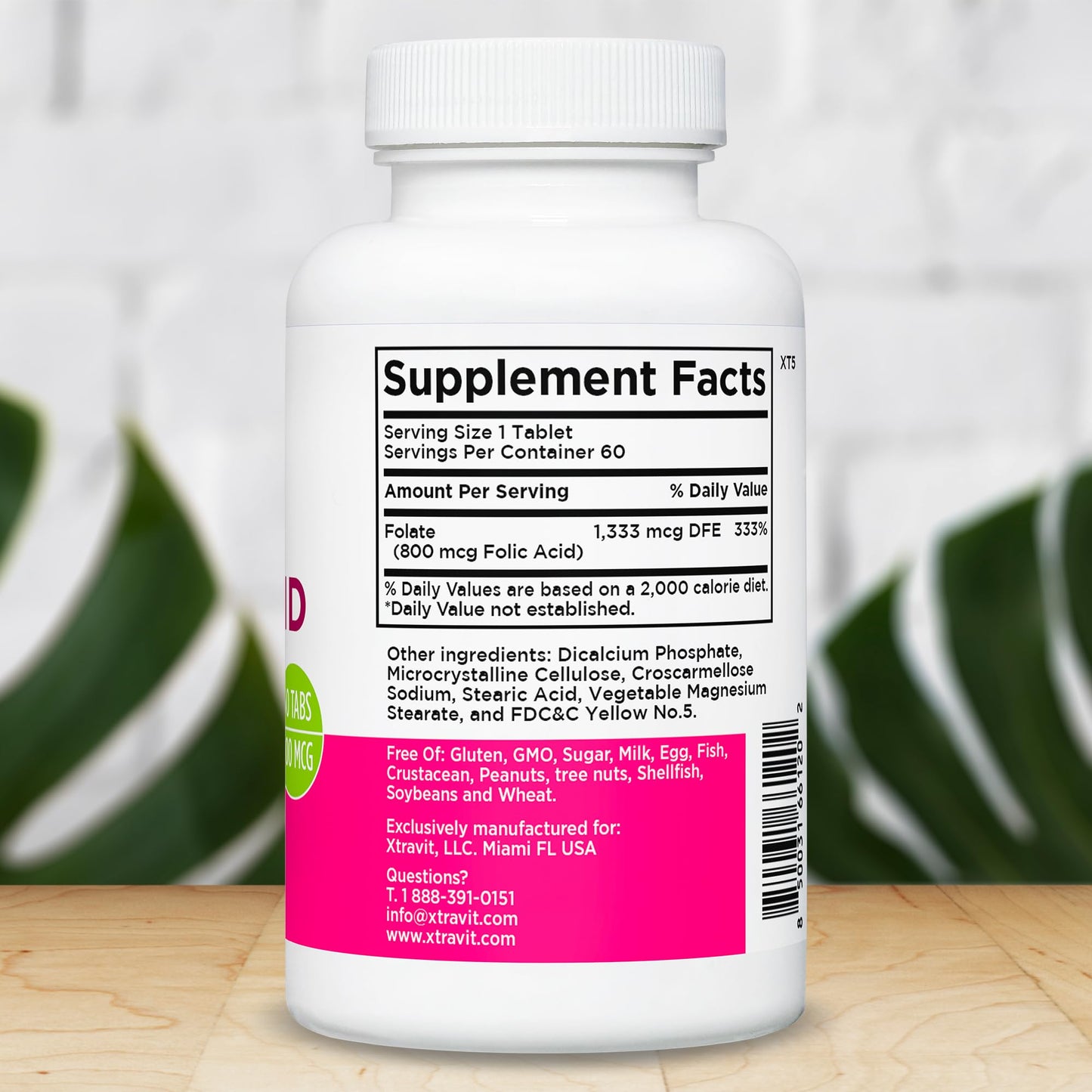 Xtravit Folic Acid Supplement Tablet, 60 Tablets