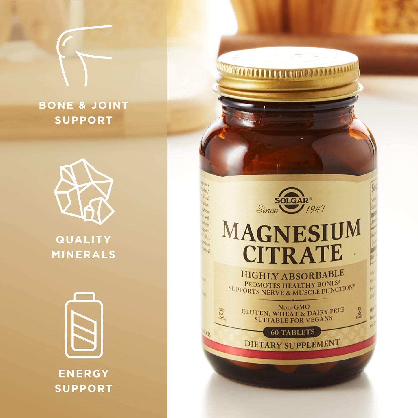 Solgar Magnesium Citrate Tablets 60 Count