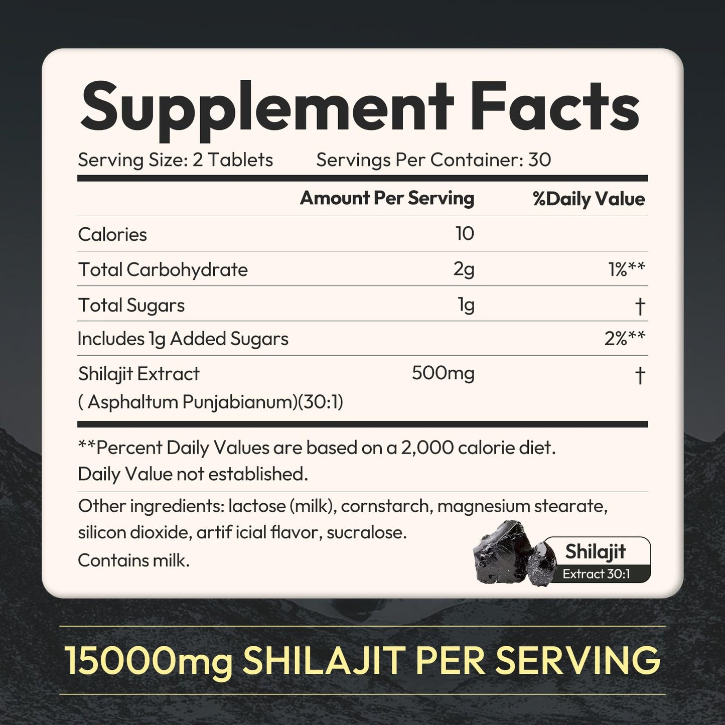 OWNONE Shilajit for Men Tablet 60 Count