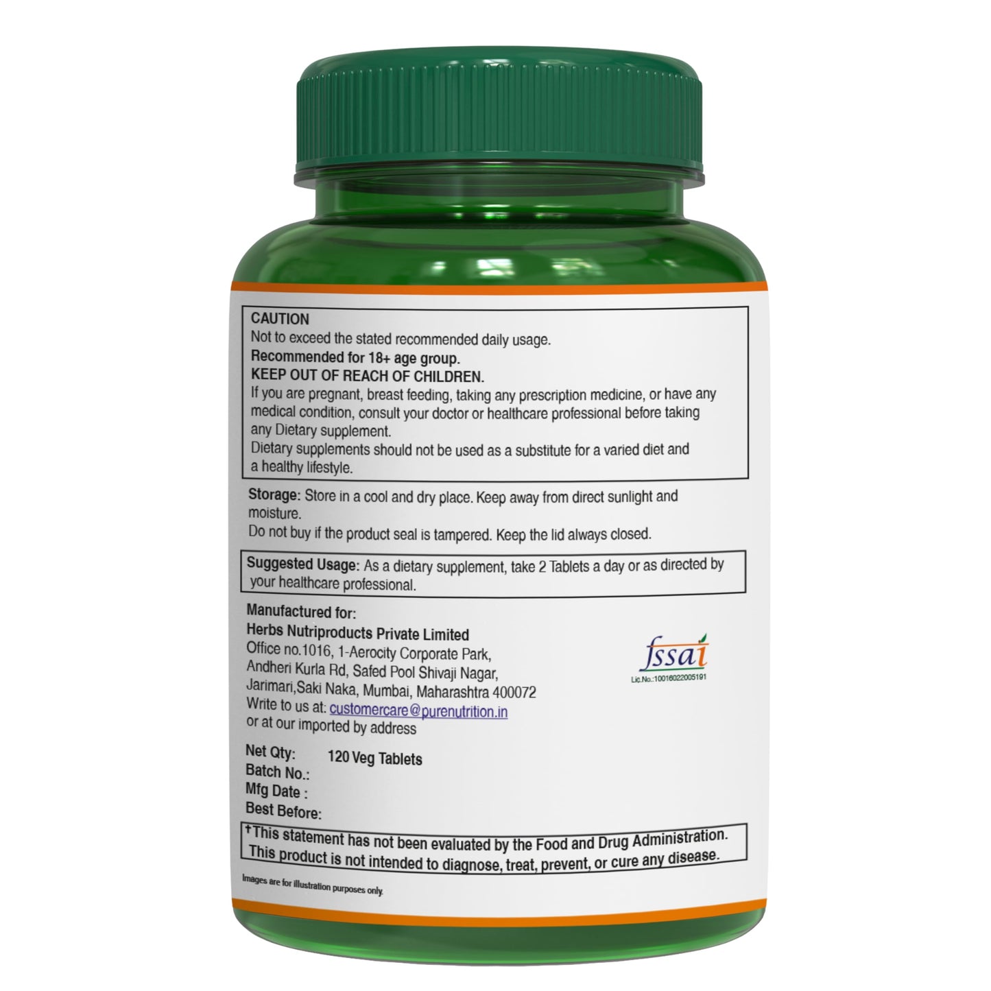 Pure Nutrition Natural Treasures Organic Ashwagandha Tablets 600mg, 120 Tablets