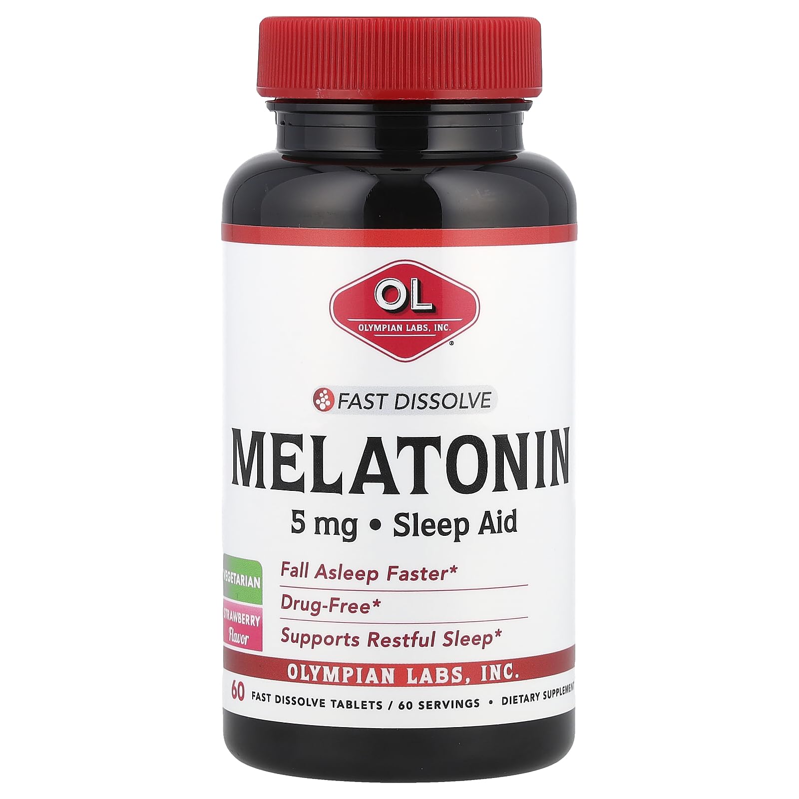 Olympian Labs Melatonin 5mg Fast Dissolve Tablets, 60 Count