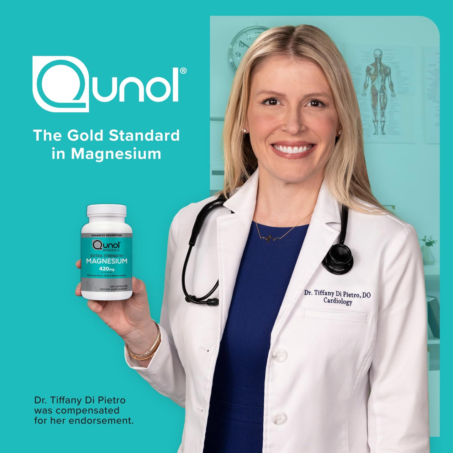 Qunol Magnesium 420mg Capsules 120 Count