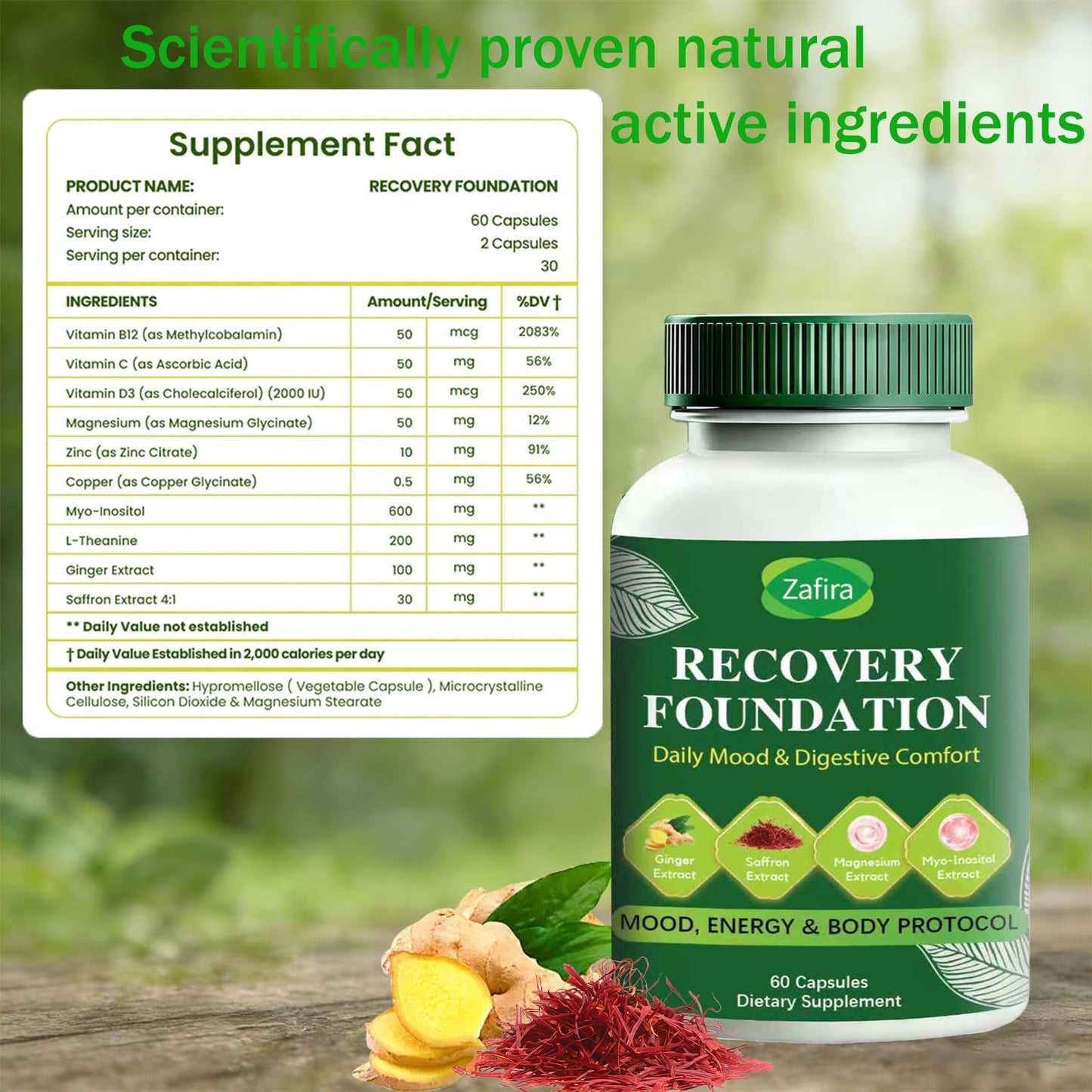 Boreome Zafira Recovery Foundation Capsules, 60 Count
