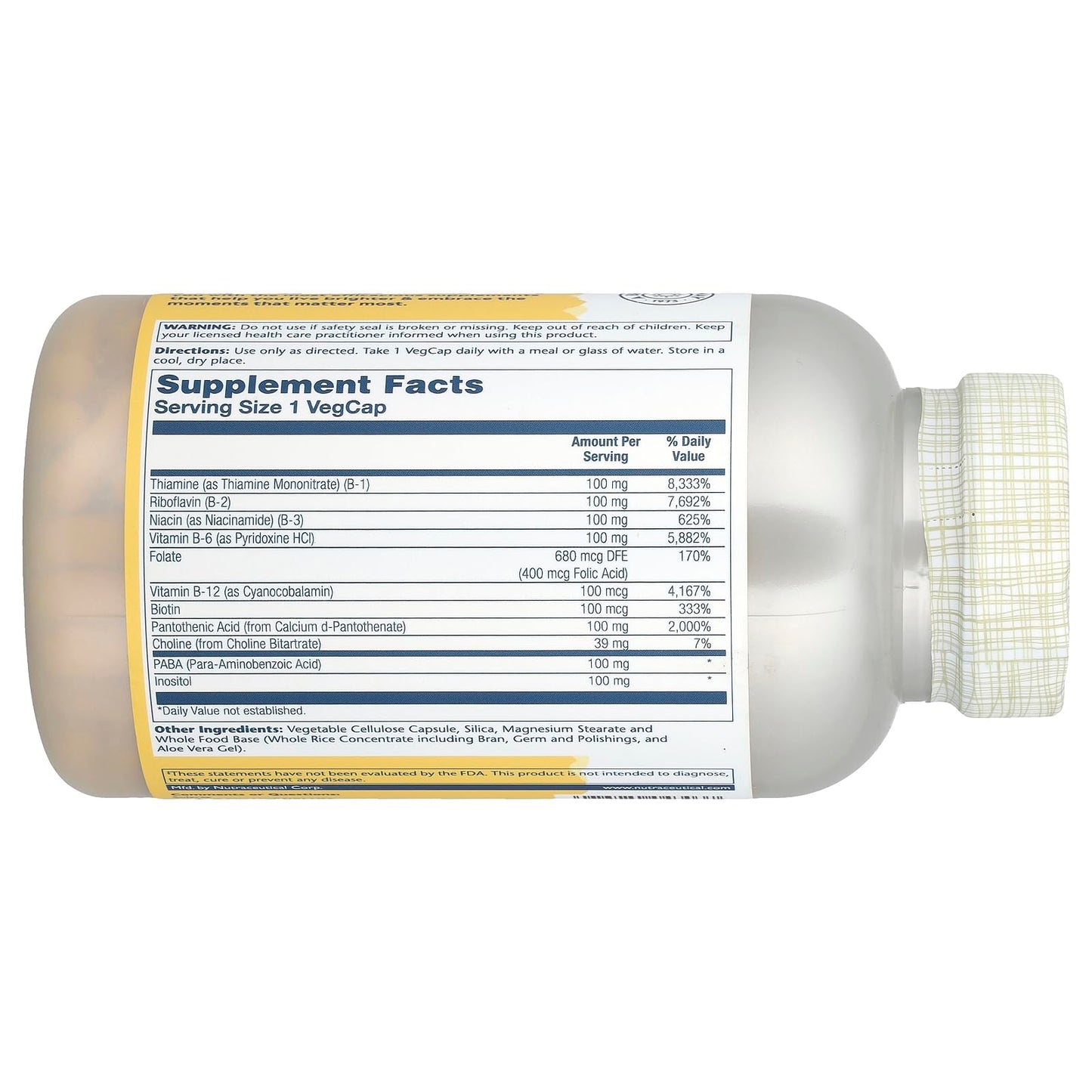 Solaray B Complex Supplement VegCap 250 Count