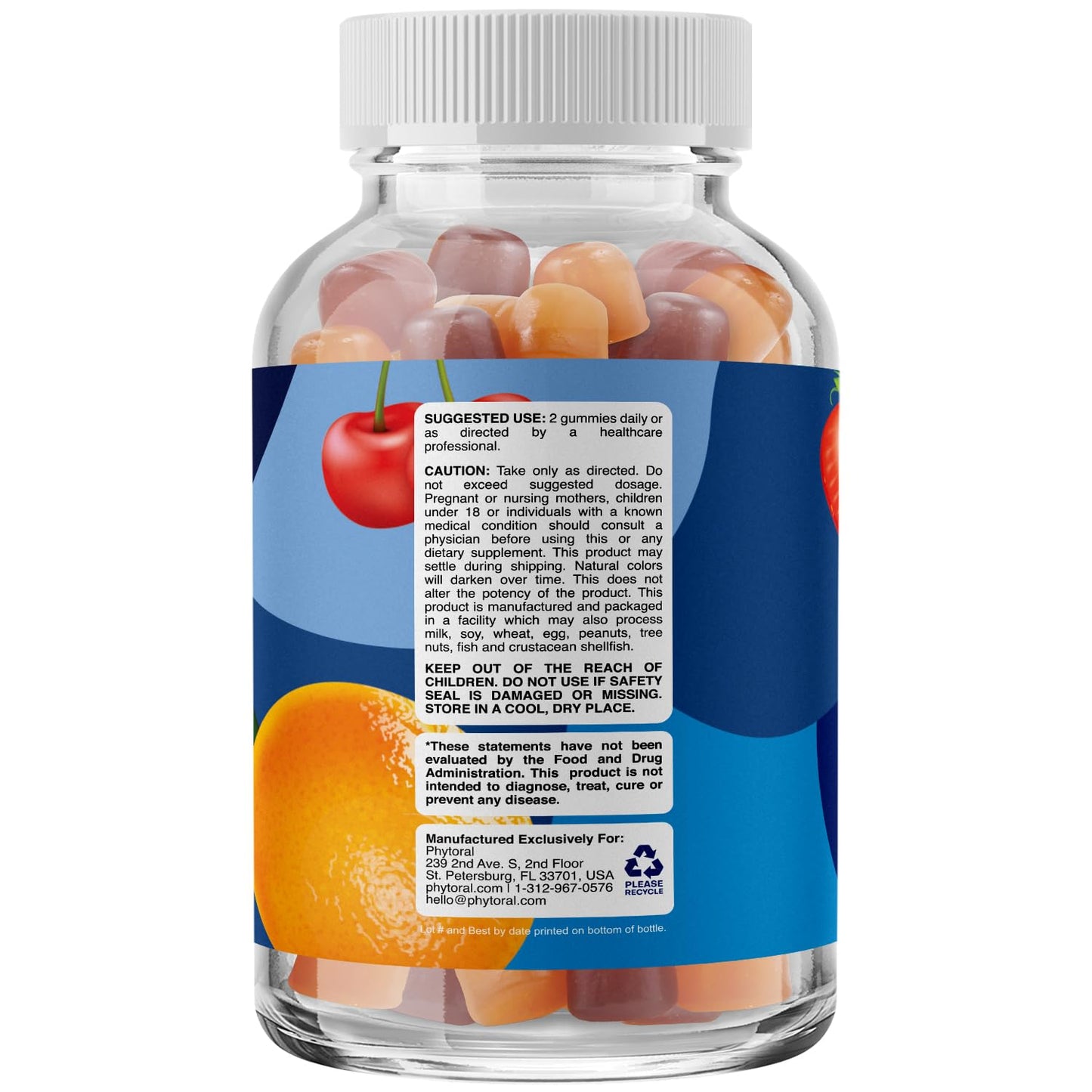 Phytoral Natural Multivitamin for Men Gummies with Zinc, Vitamin D, C, A & Biotin B6 B12 - 90 Count