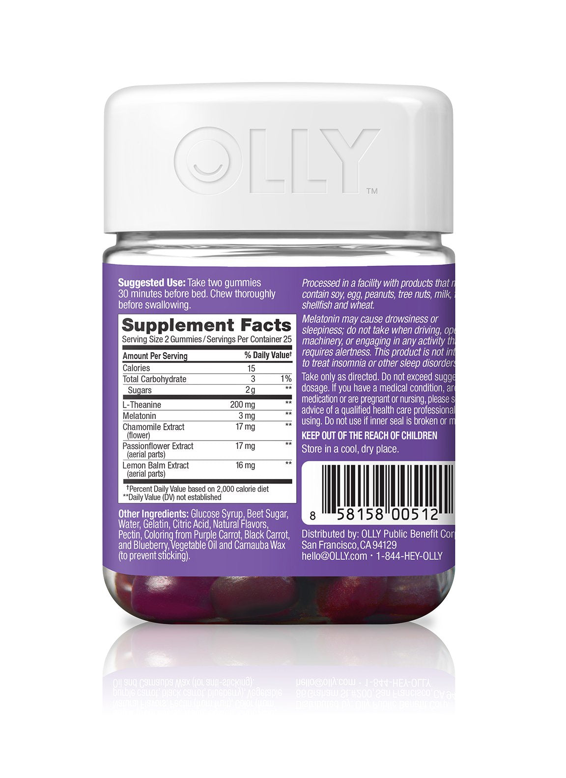 OLLY Restful Sleep Gummy Supplement 50 Count