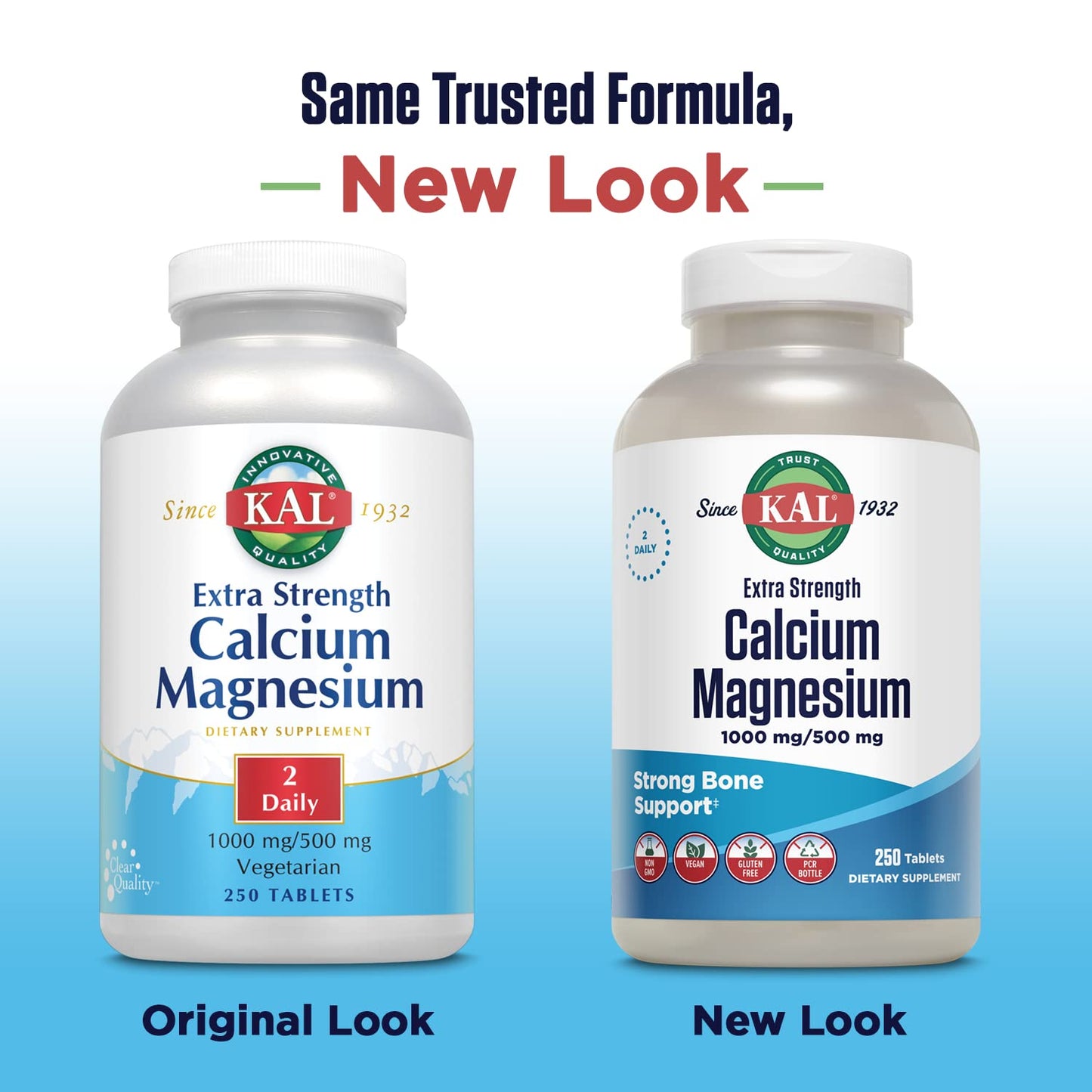 KAL Extra Strength Calcium Magnesium Tablets 250 Count