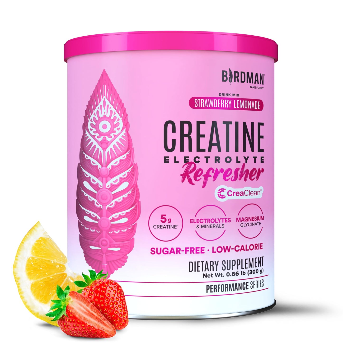BIRDMAN Creatine Refresher Powder with Electrolytes, Magnesium Glycinate & Vitamins, 10.5 Ounce