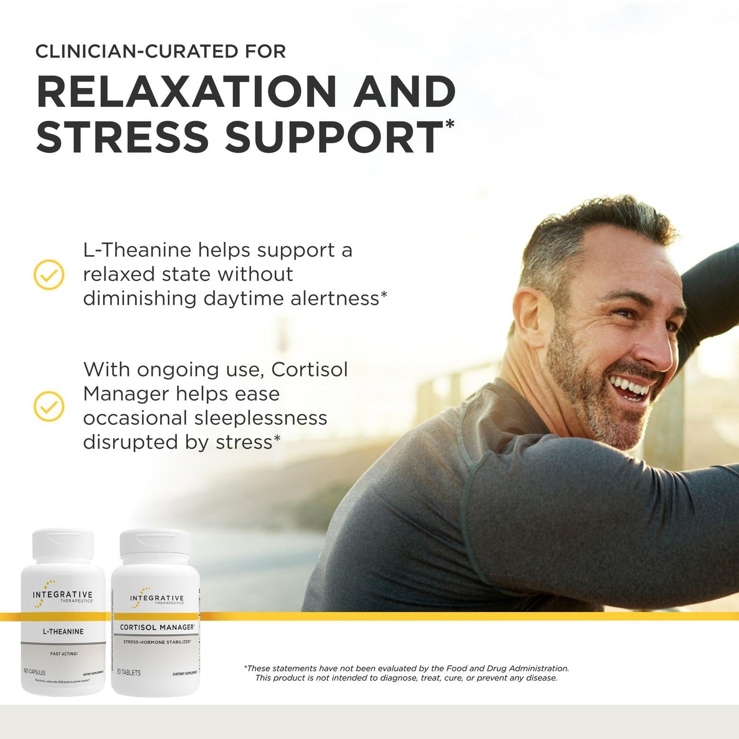 Integrative Therapeutics Cortisol Manager & L-Theanine Tablets 90