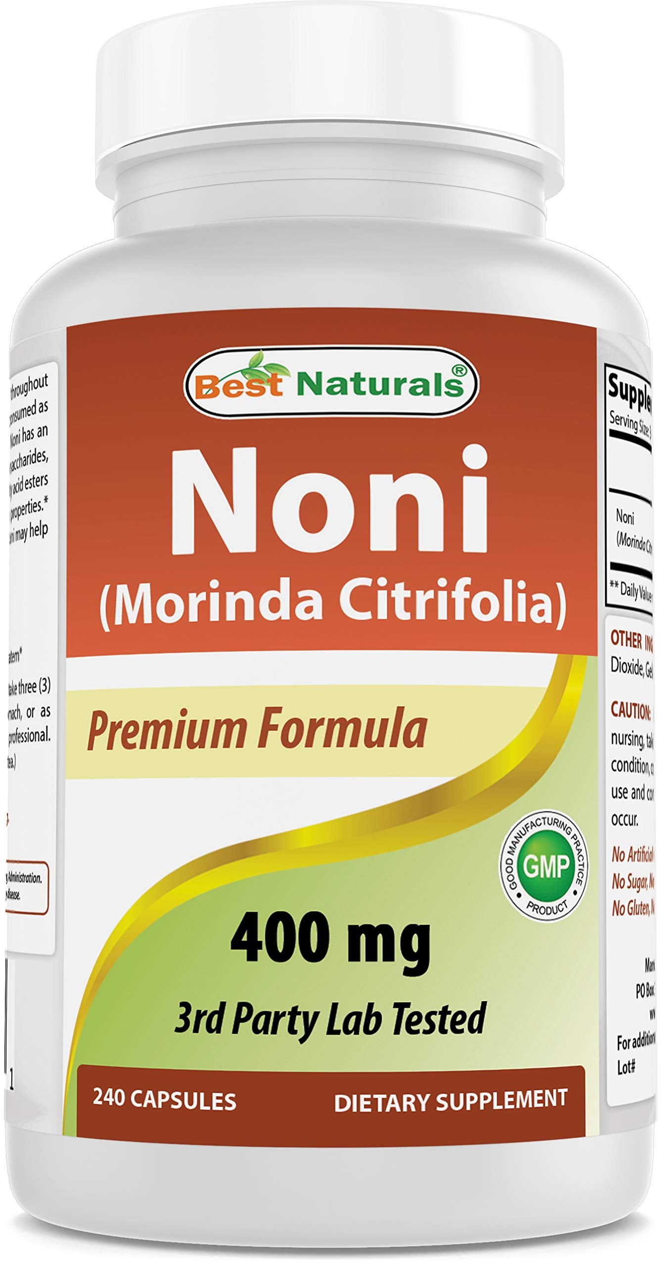 Best Naturals Noni 400 mg Capsule, 240 Count