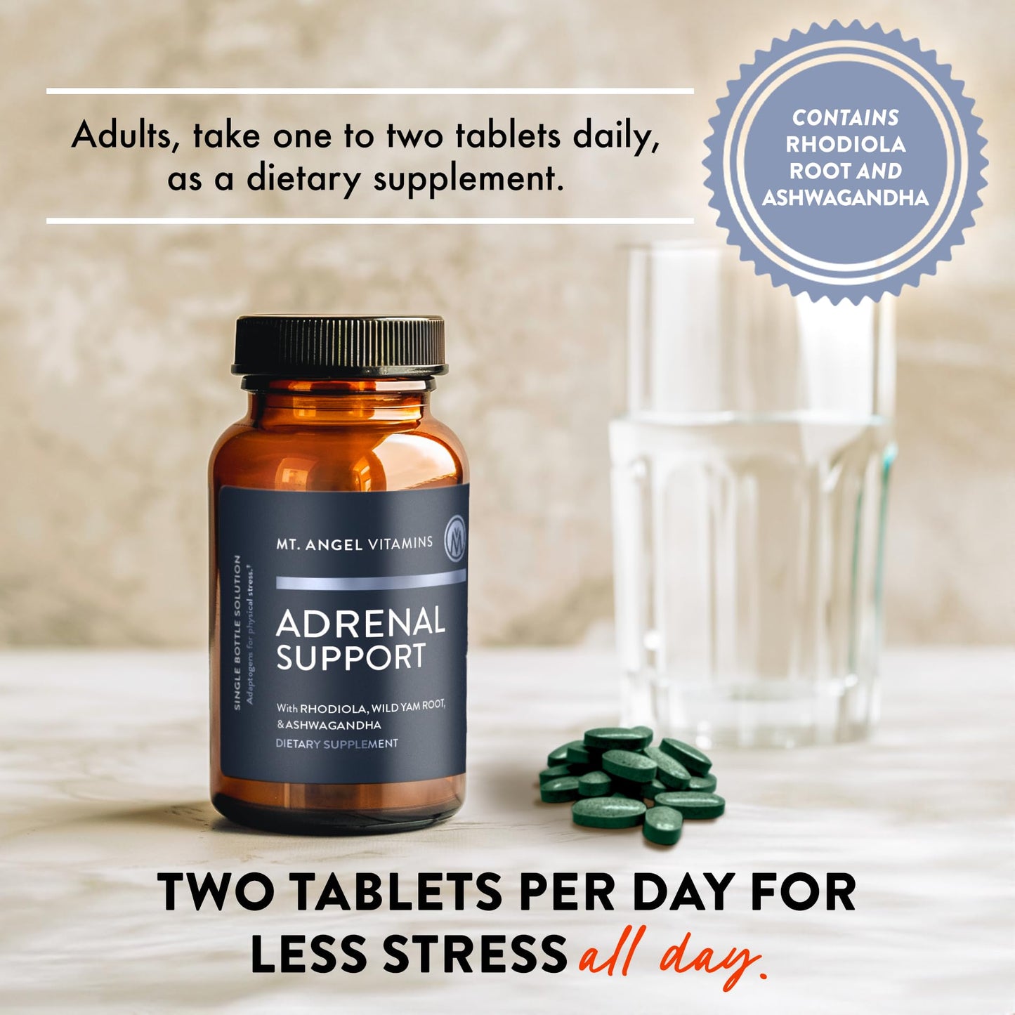 Mt. Angel Vitamins Adrenal Support Tablet 60 Tablets