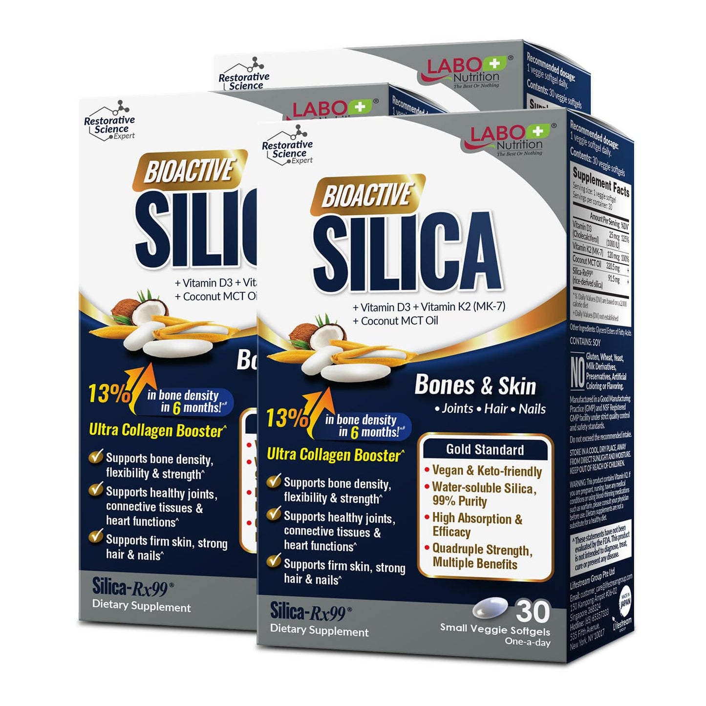 LABO Nutrition Bioactive Silica Softgels 90