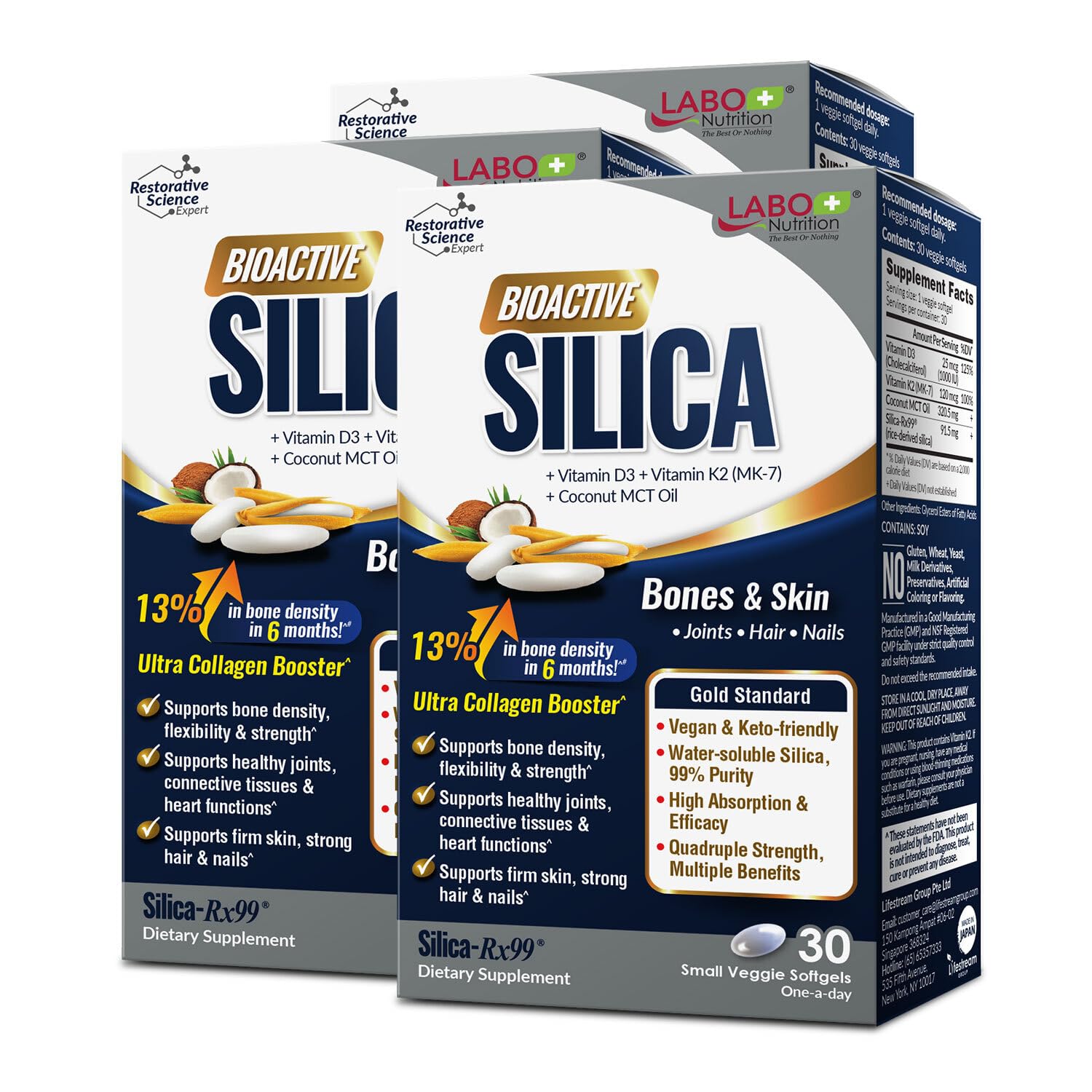 LABO Nutrition Bioactive Silica Softgels 90