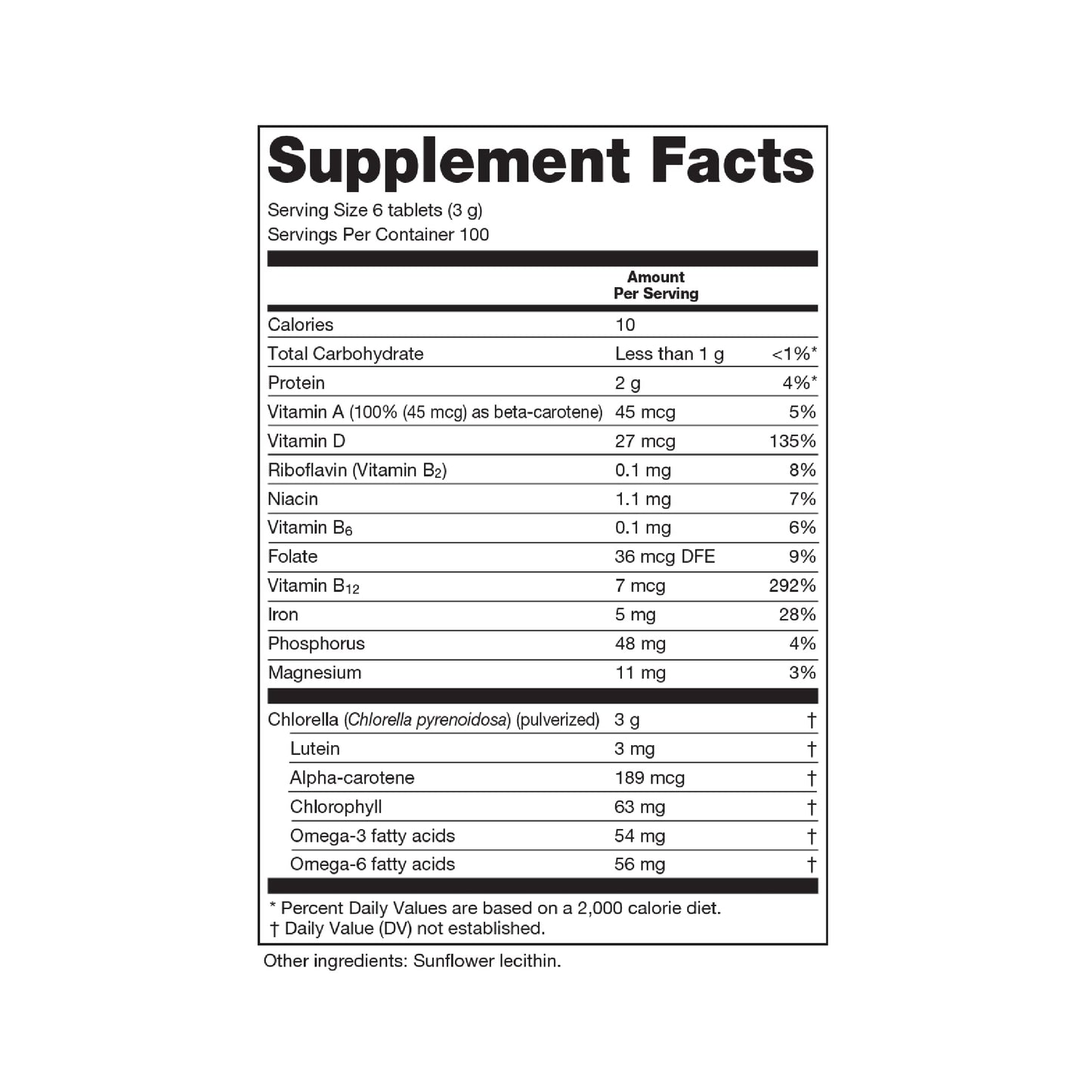 Sun Chlorella A Tablets 500 mg, 600 Tablets