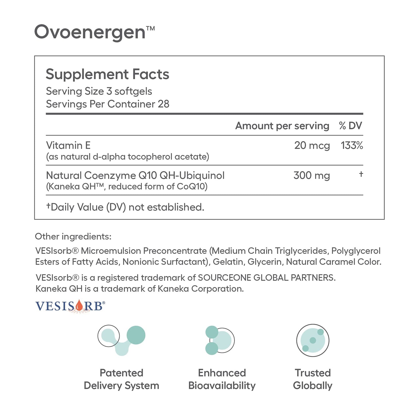 Ovaterra OvoEnergen CoQ10 Softgel 84 Count